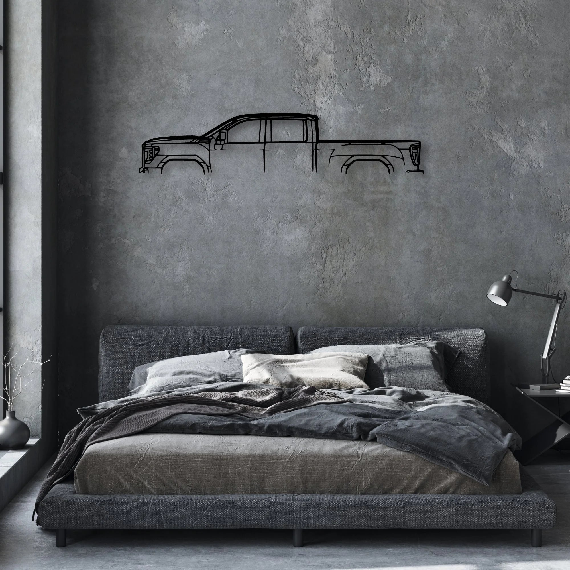 Sierra 2500 GT4 Classic Silhouette Metal Wall Art - Automotive Garage Decor