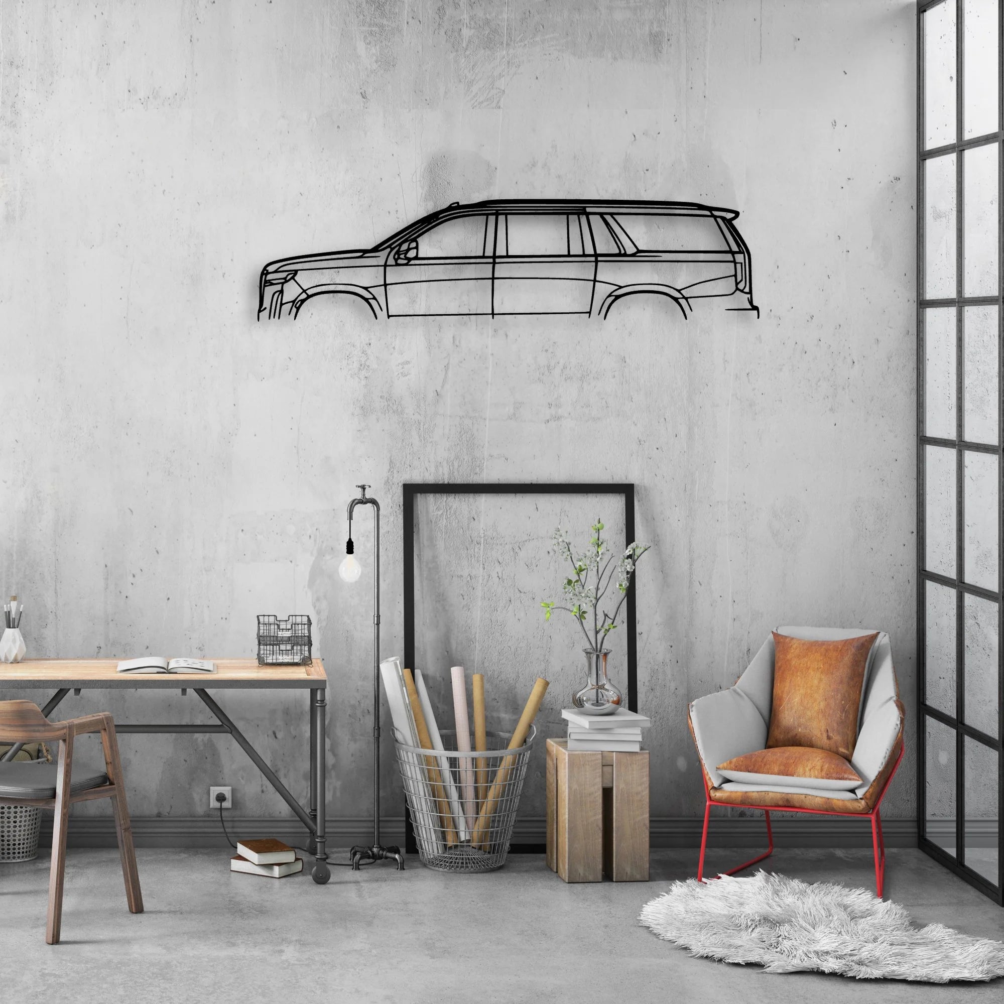 Slade Long - 2022 Classic Silhouette Metal Wall Art - Automotive Garage Decor