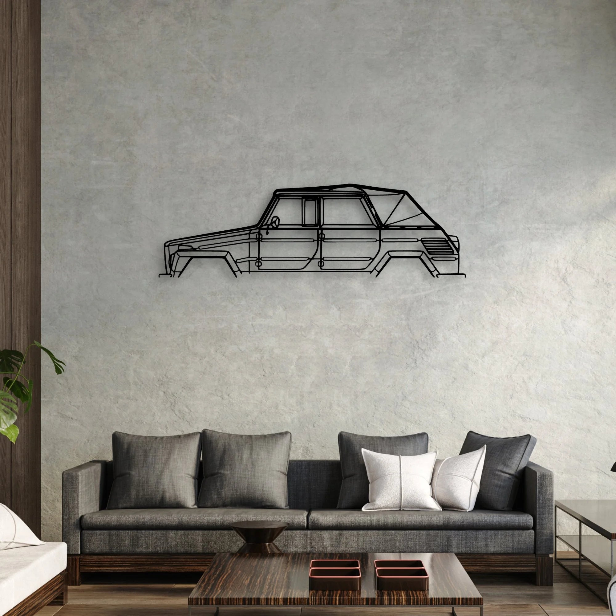 Thing 1973 Classic Silhouette Metal Wall Art - Automotive Garage Decor
