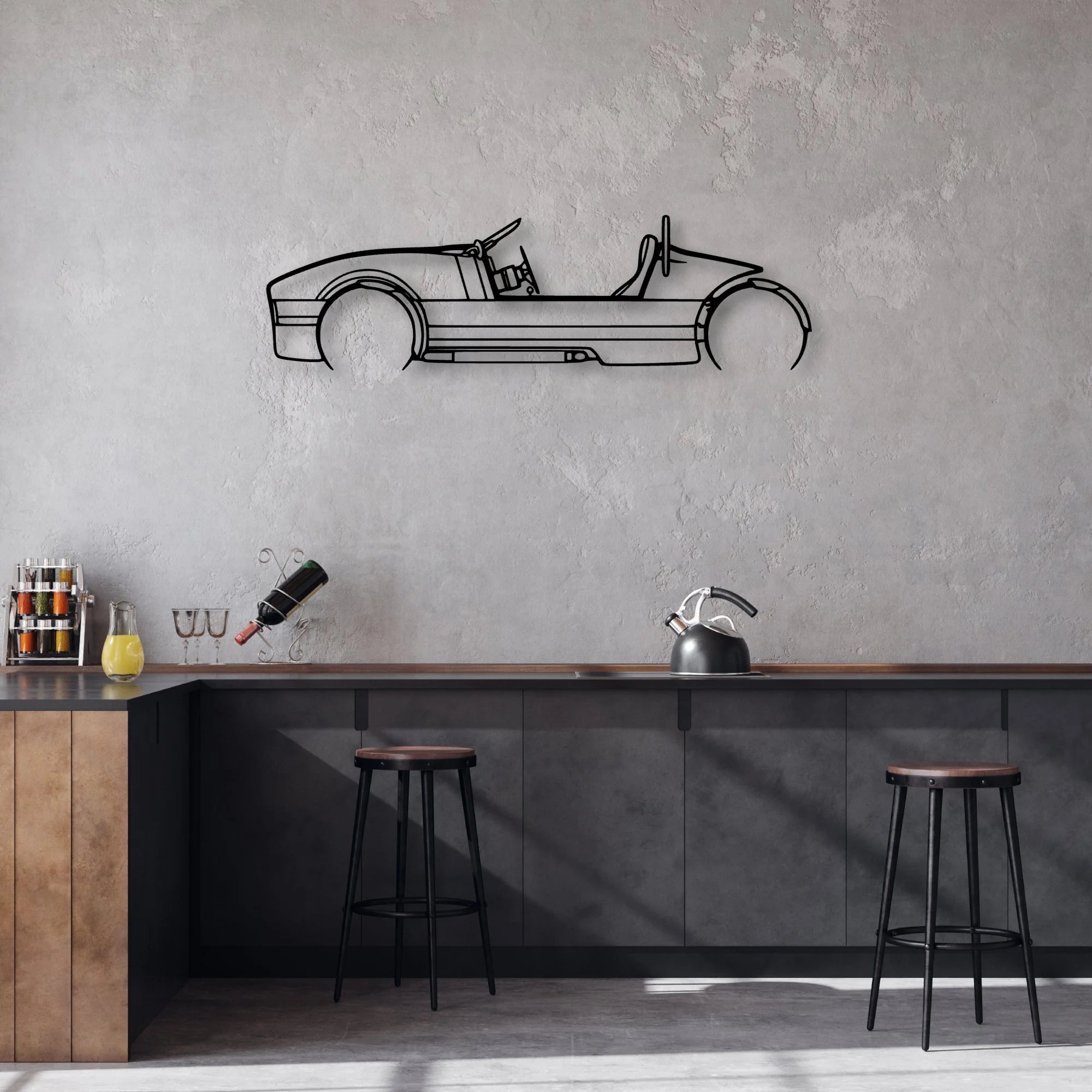 Venice 2022 Classic Silhouette Metal Wall Art - Automotive Garage Decor