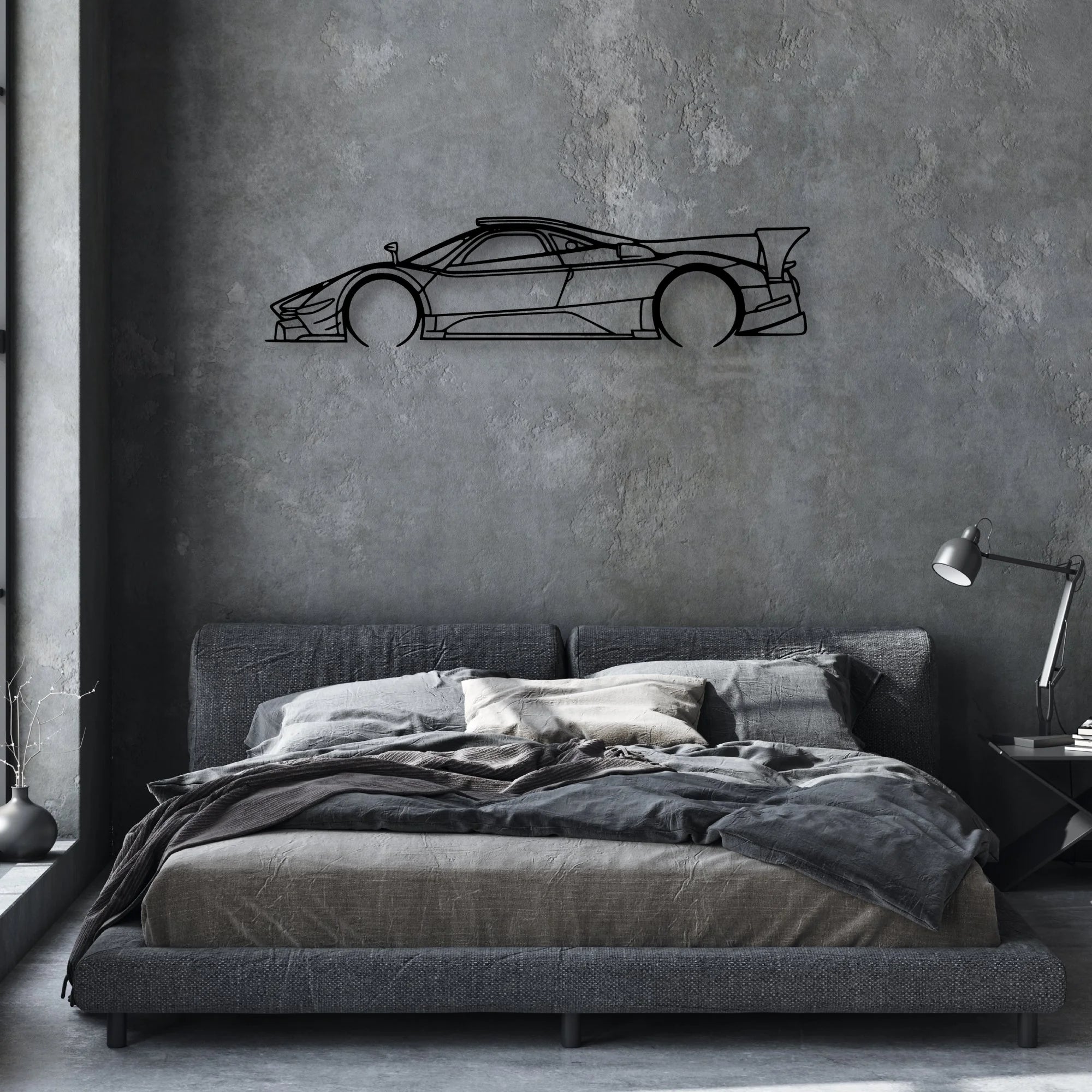 Zonda R Evo Classic Silhouette Metal Wall Art - Automotive Garage Decor