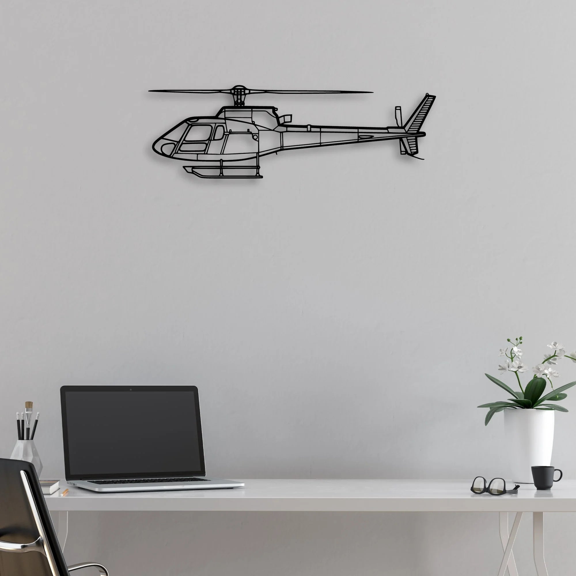 A Star BA Classic Aircraft Silhouette Metal Wall Art - Aviation Hangar Decor