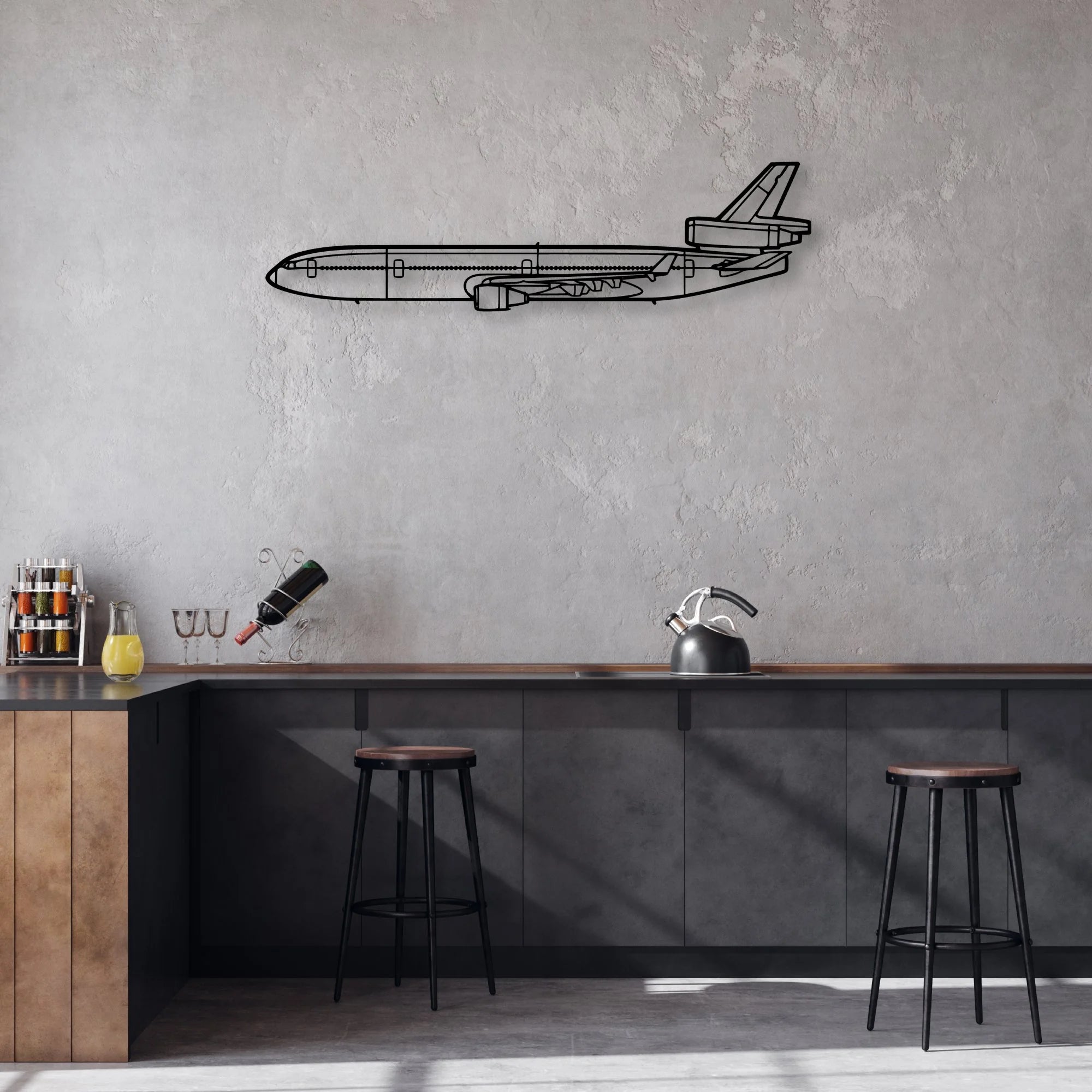 A23 24 Musketeer Classic Aircraft Silhouette Metal Wall Art - Aviation Hangar Decor