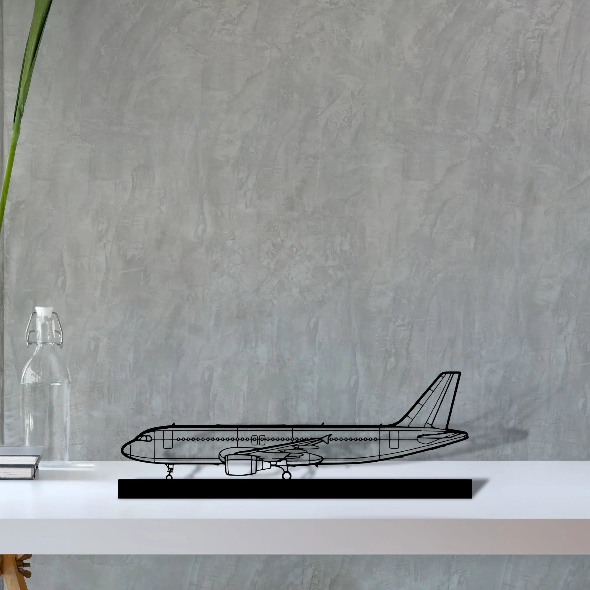 a320-cfm56-2 Silhouette Metal Art Stand - Aero Silhouette