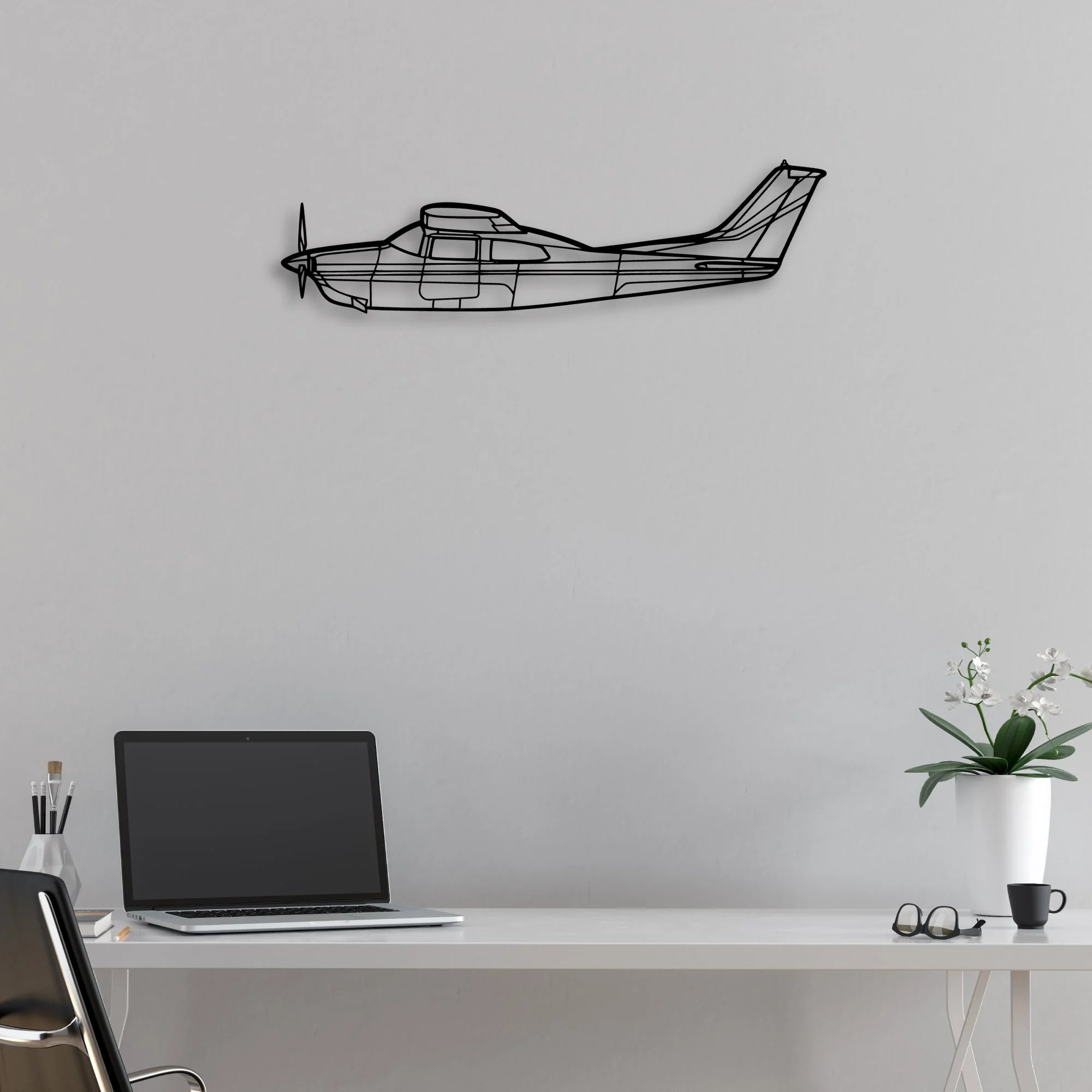 AC-130J Ghostrider 3 Classic Aircraft Silhouette Metal Wall Art - Aviation Hangar Decor