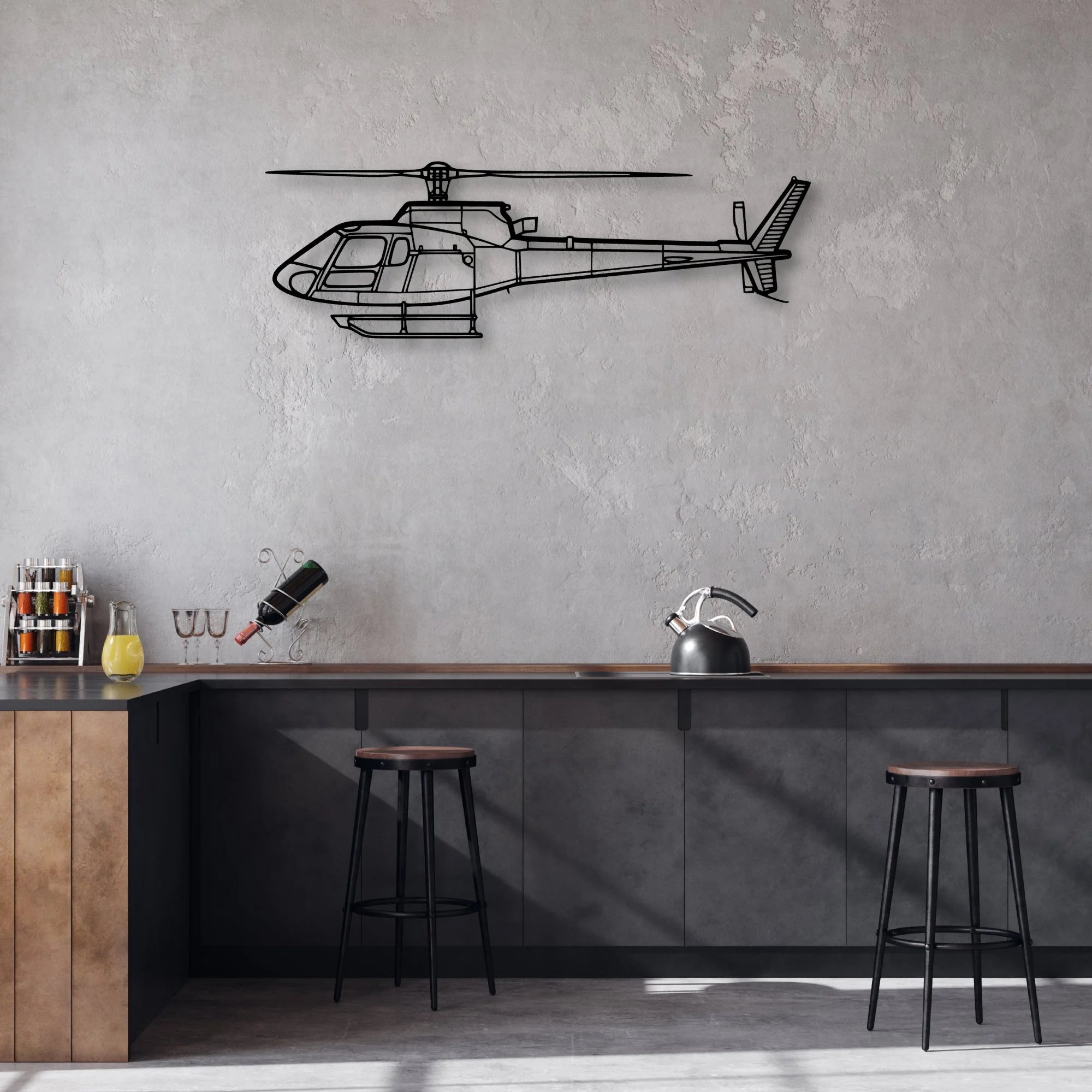 AC-130J Ghostrider 4 Classic Aircraft Silhouette Metal Wall Art - Aviation Hangar Decor
