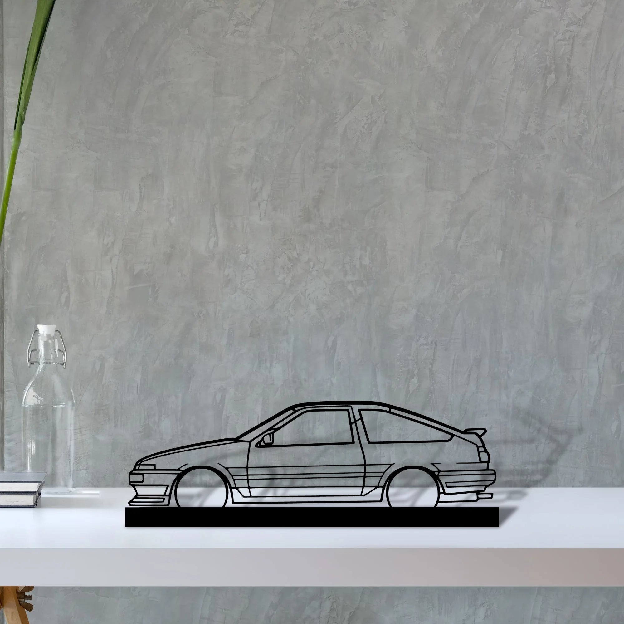 ae86 Silhouette Metal Art Stand - Aero Silhouette