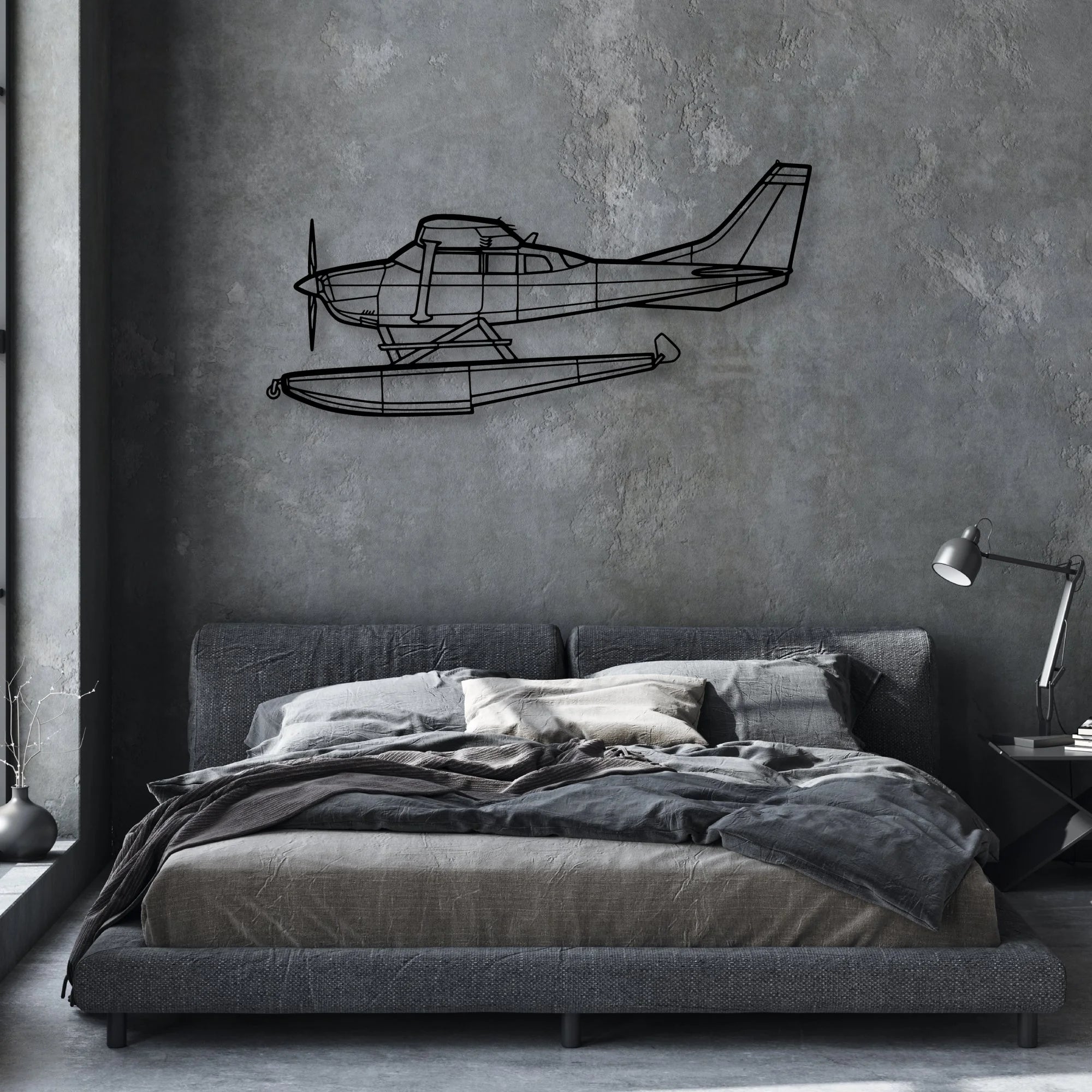 Aerostar 601P Classic Aircraft Silhouette Metal Wall Art - Aviation Hangar Decor