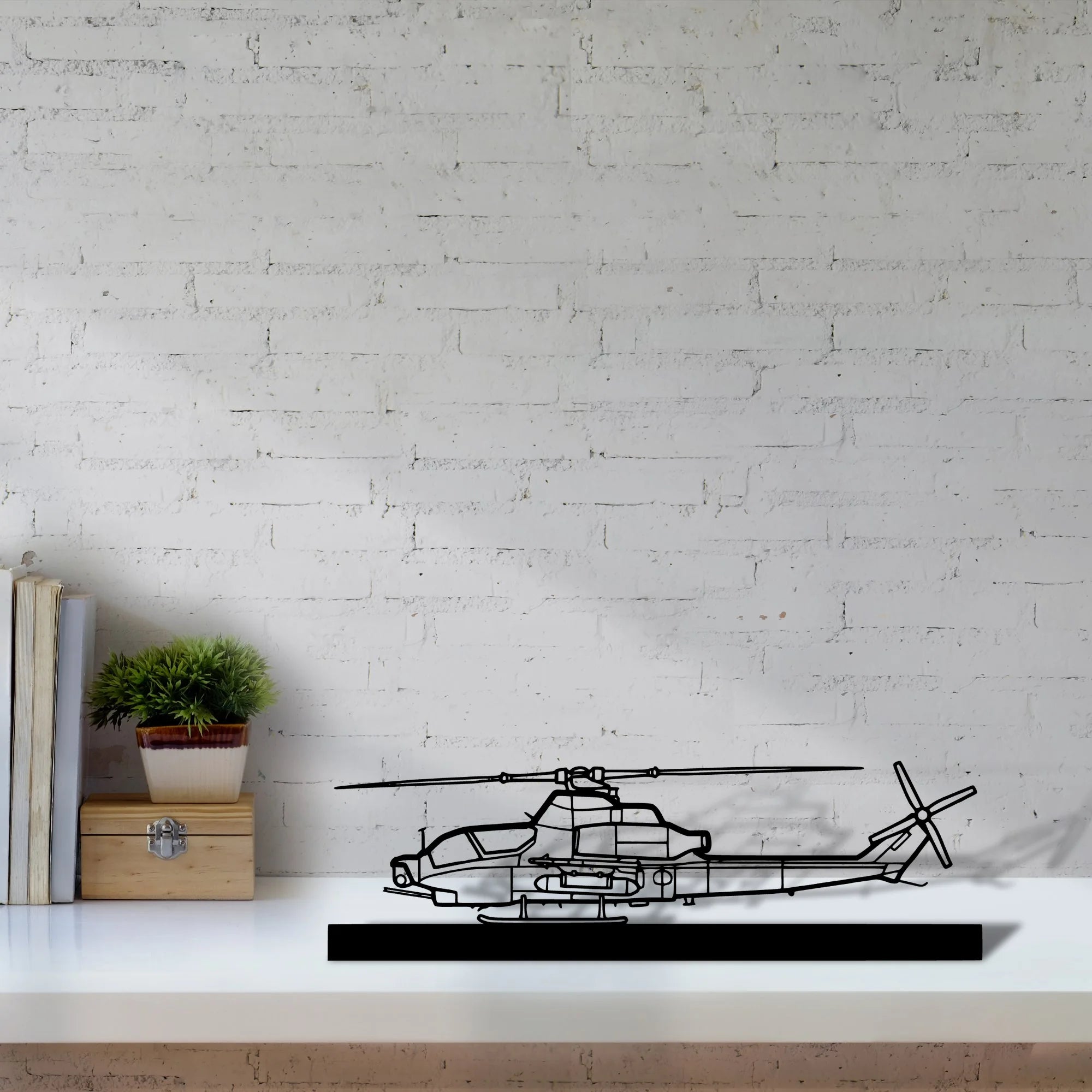 ah-1z-viper Silhouette Metal Art Stand - Aero Silhouette