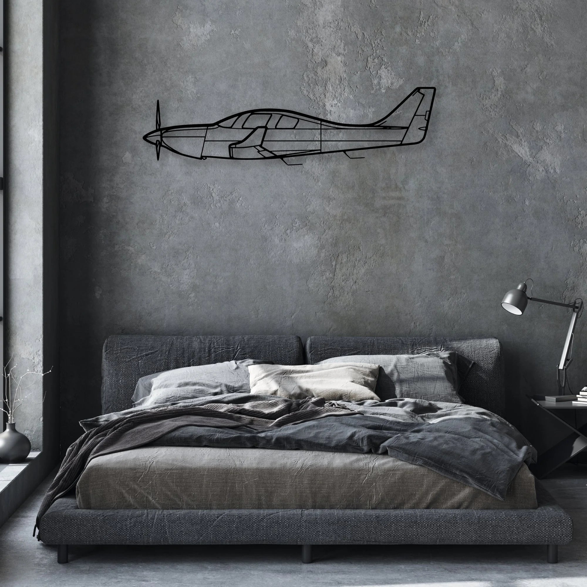 Alpha Jet Classic Aircraft Silhouette Metal Wall Art - Aviation Hangar Decor