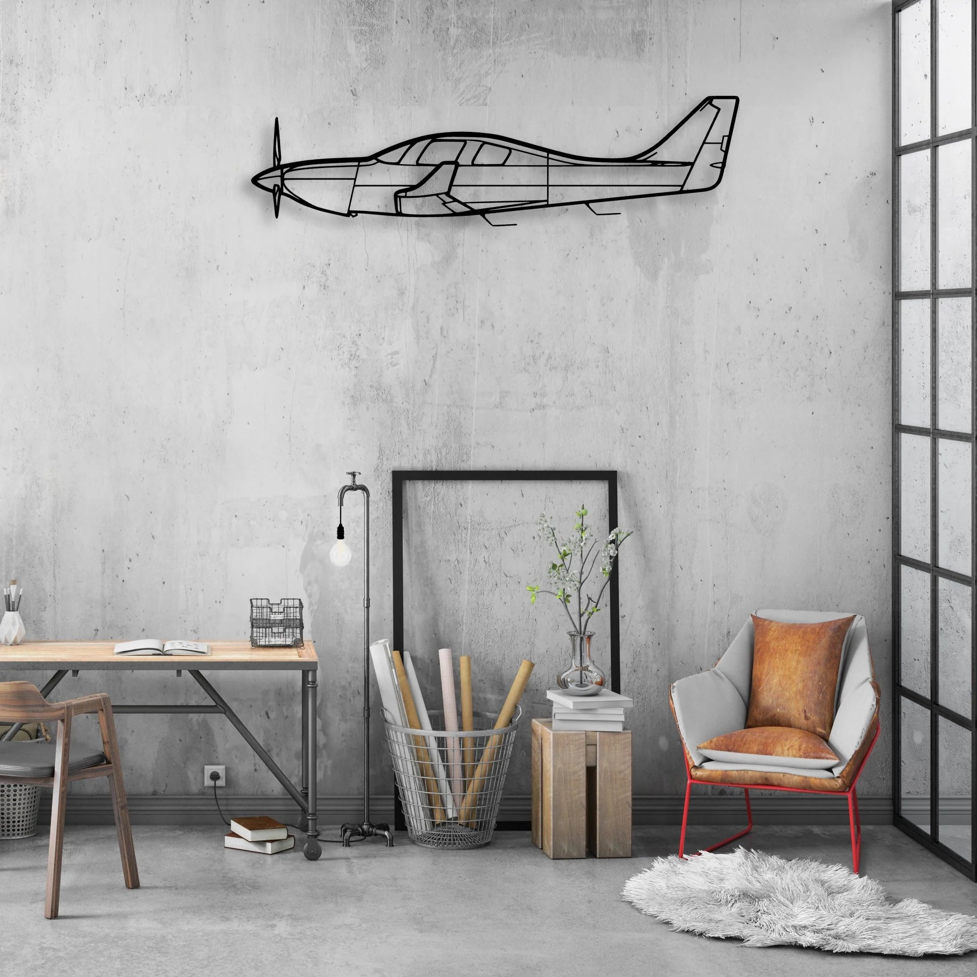 Alpha Jet Classic Aircraft Silhouette Metal Wall Art - Aviation Hangar Decor