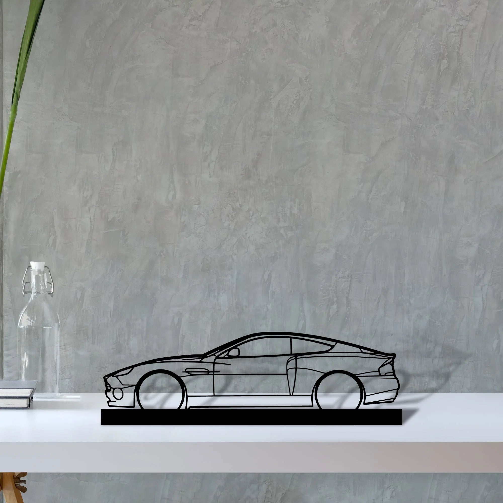 aston-vanquish-v12-2003 Silhouette Metal Art Stand - Aero Silhouette