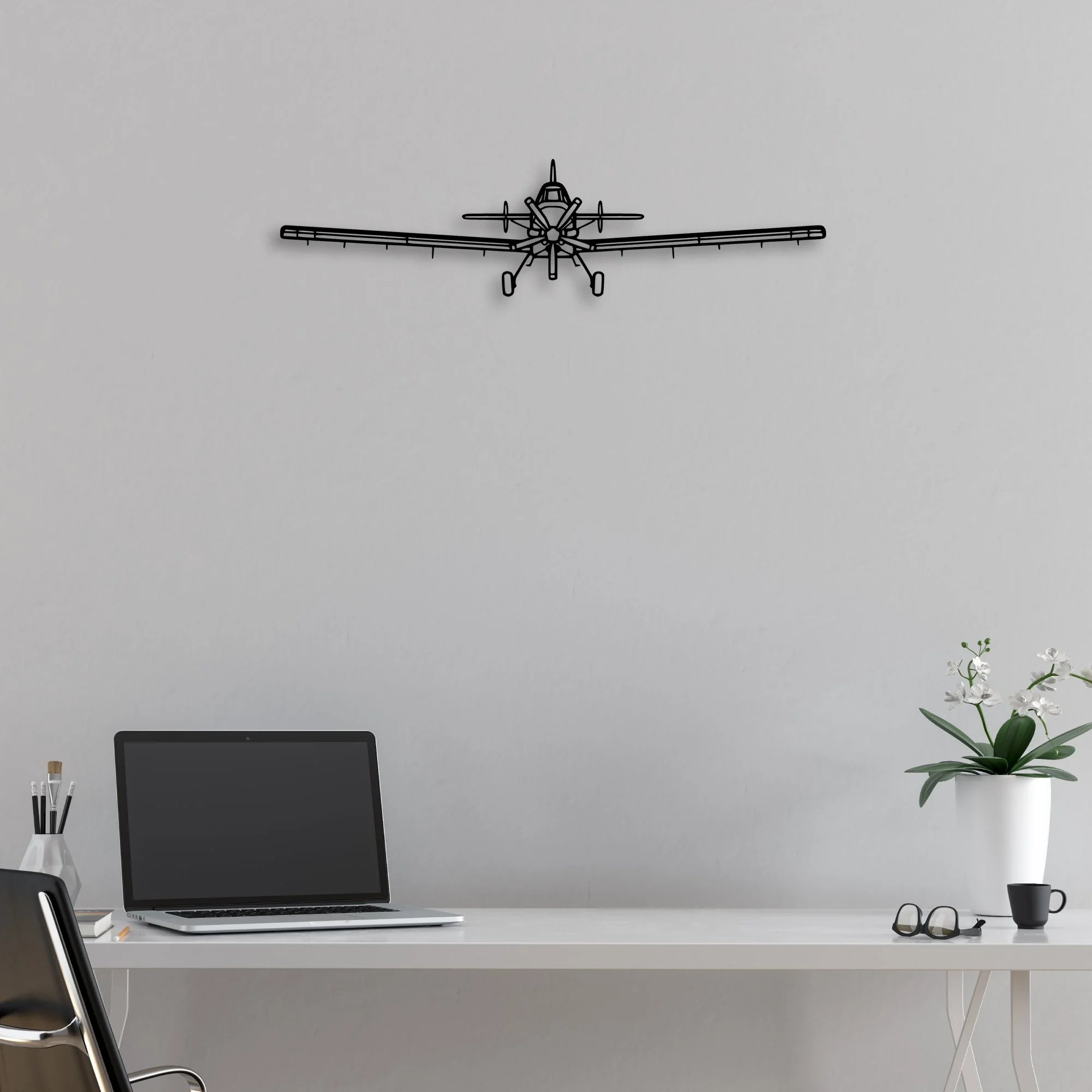AT-802 Classic Aircraft Silhouette Metal Wall Art - Aviation Hangar Decor