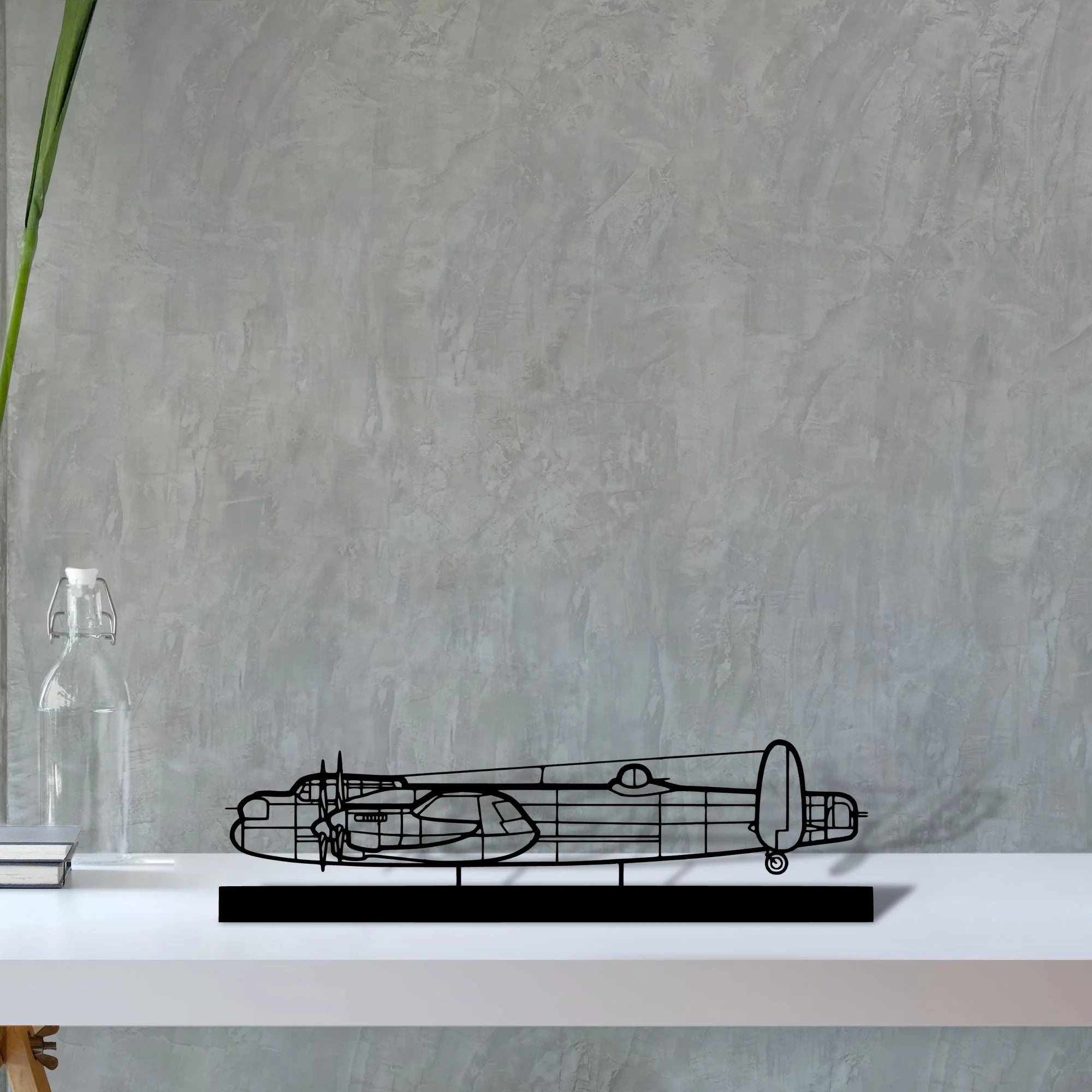 avro-lancaster Silhouette Metal Art Stand - Aero Silhouette