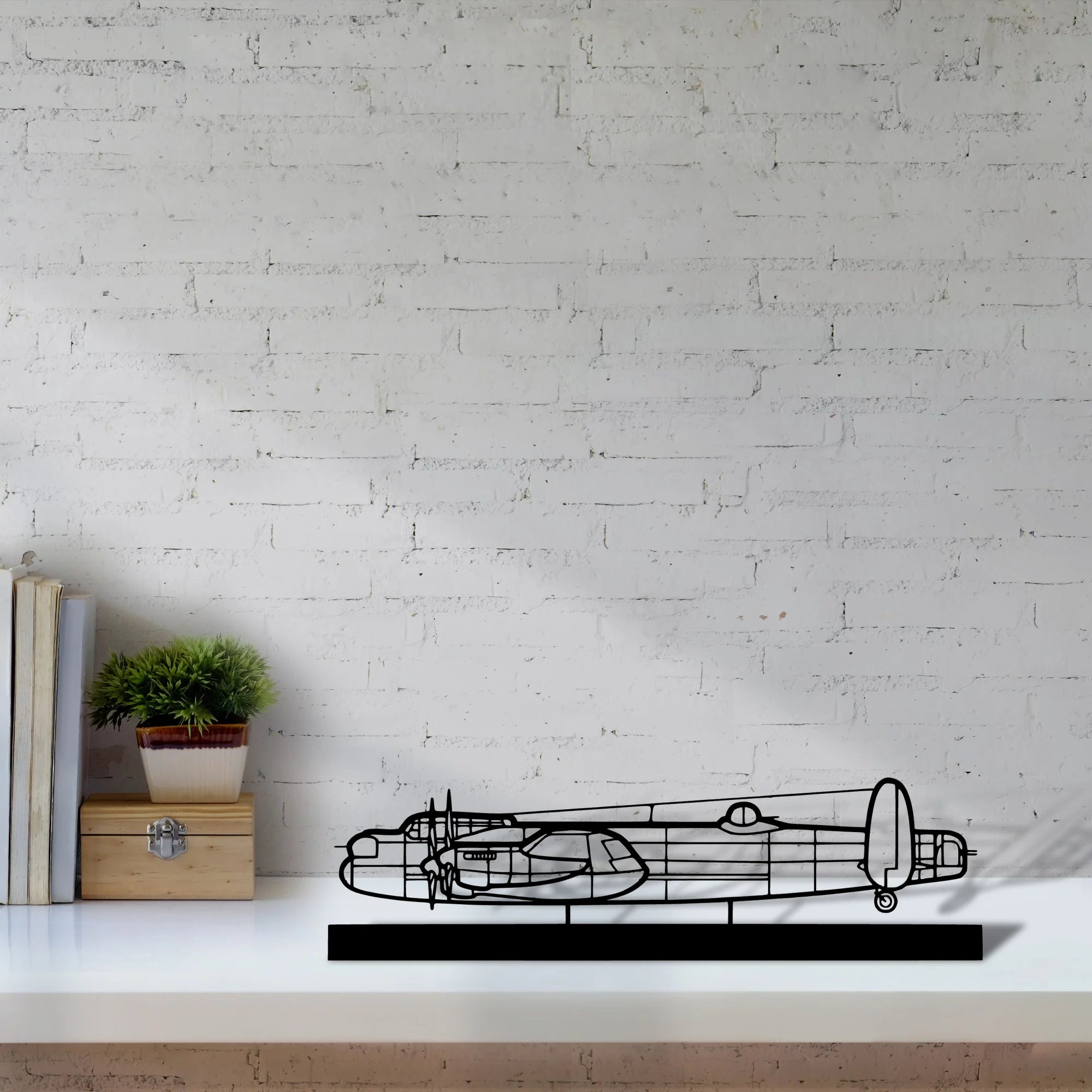 avro-lancaster Silhouette Metal Art Stand - Aero Silhouette