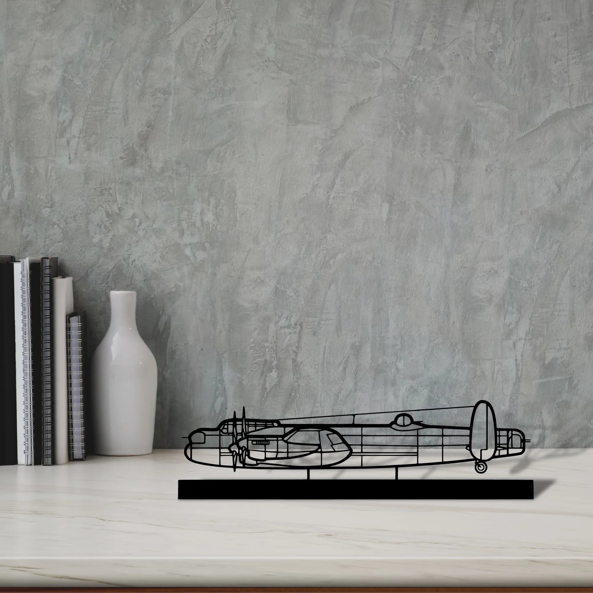 avro-lancaster Silhouette Metal Art Stand - Aero Silhouette