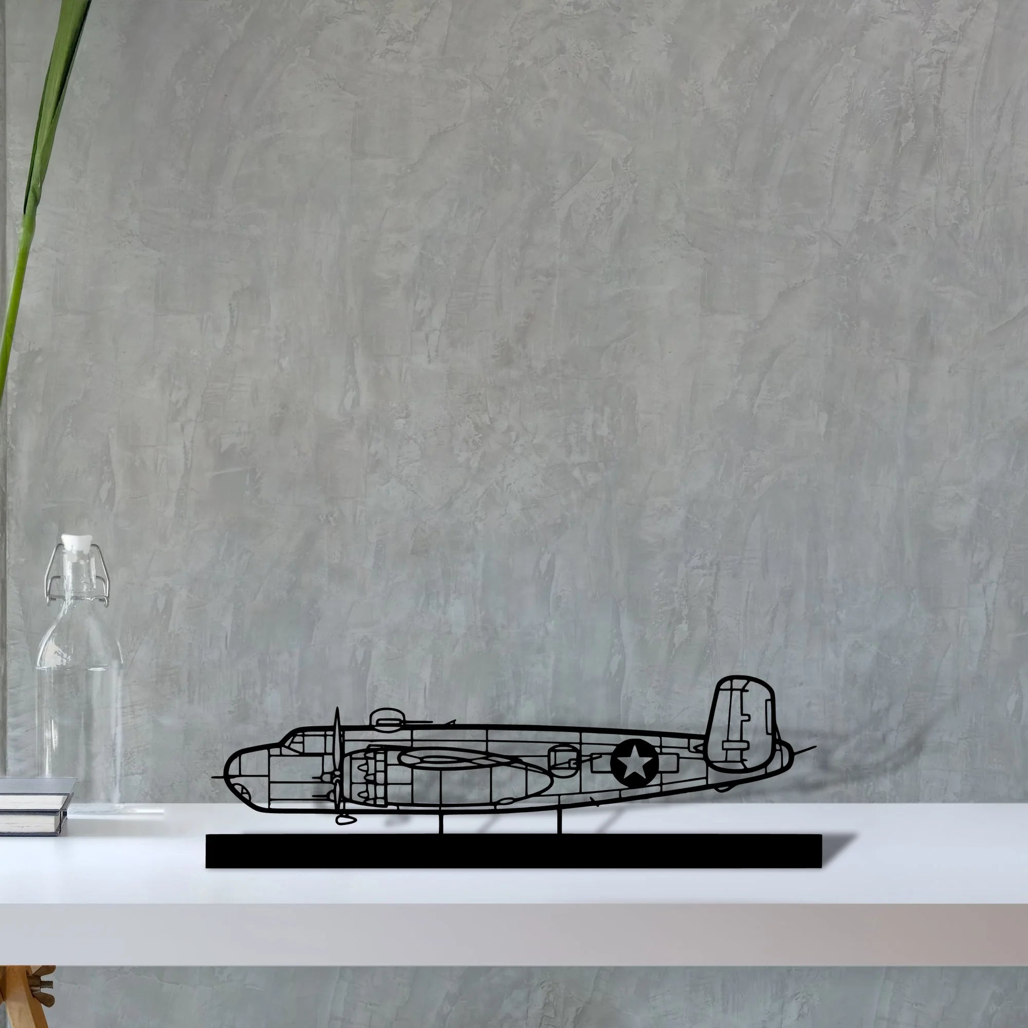 b-25h Silhouette Metal Art Stand - Aero Silhouette