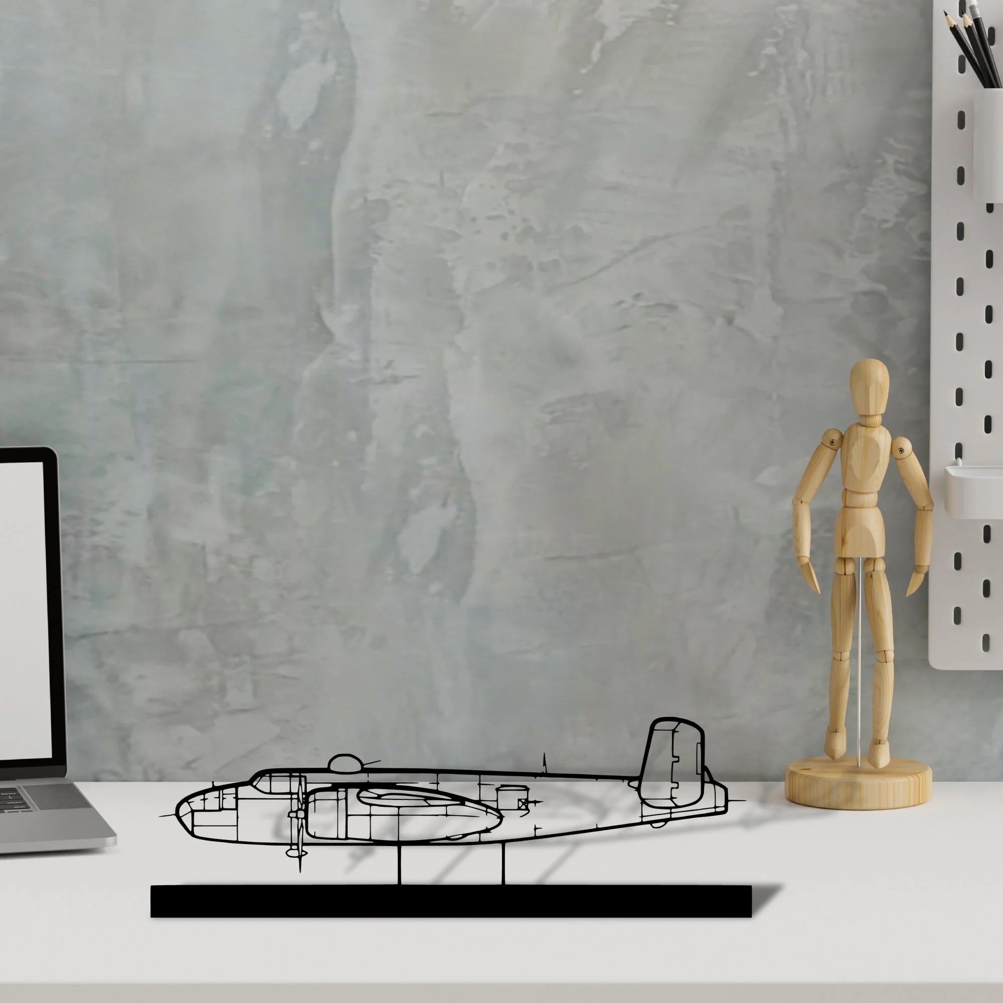 b25j-3 Silhouette Metal Art Stand - Aero Silhouette