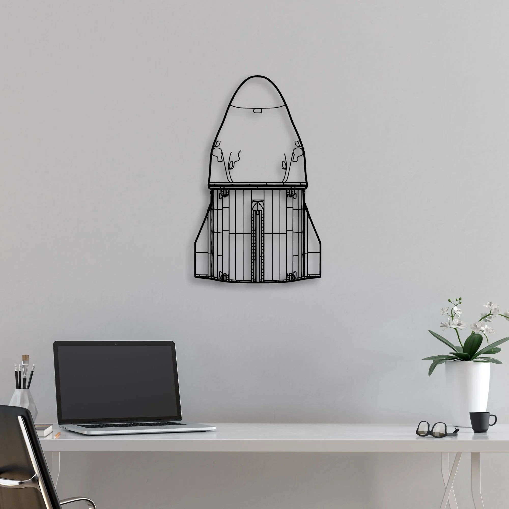 Baron 58 2 Classic Aircraft Silhouette Metal Wall Art - Aviation Hangar Decor