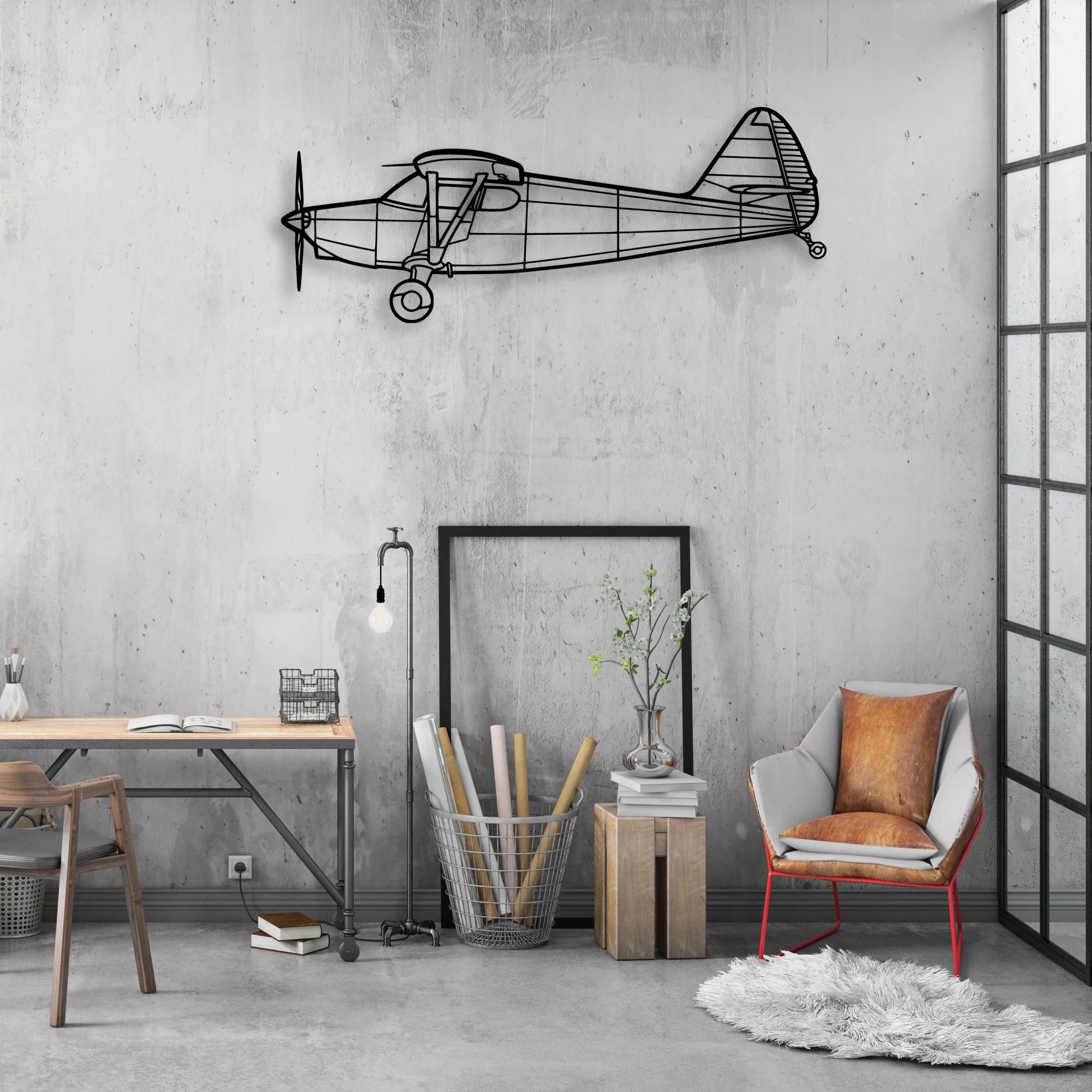 Bell 212 Sentry 2 Classic Aircraft Silhouette Metal Wall Art - Aviation Hangar Decor