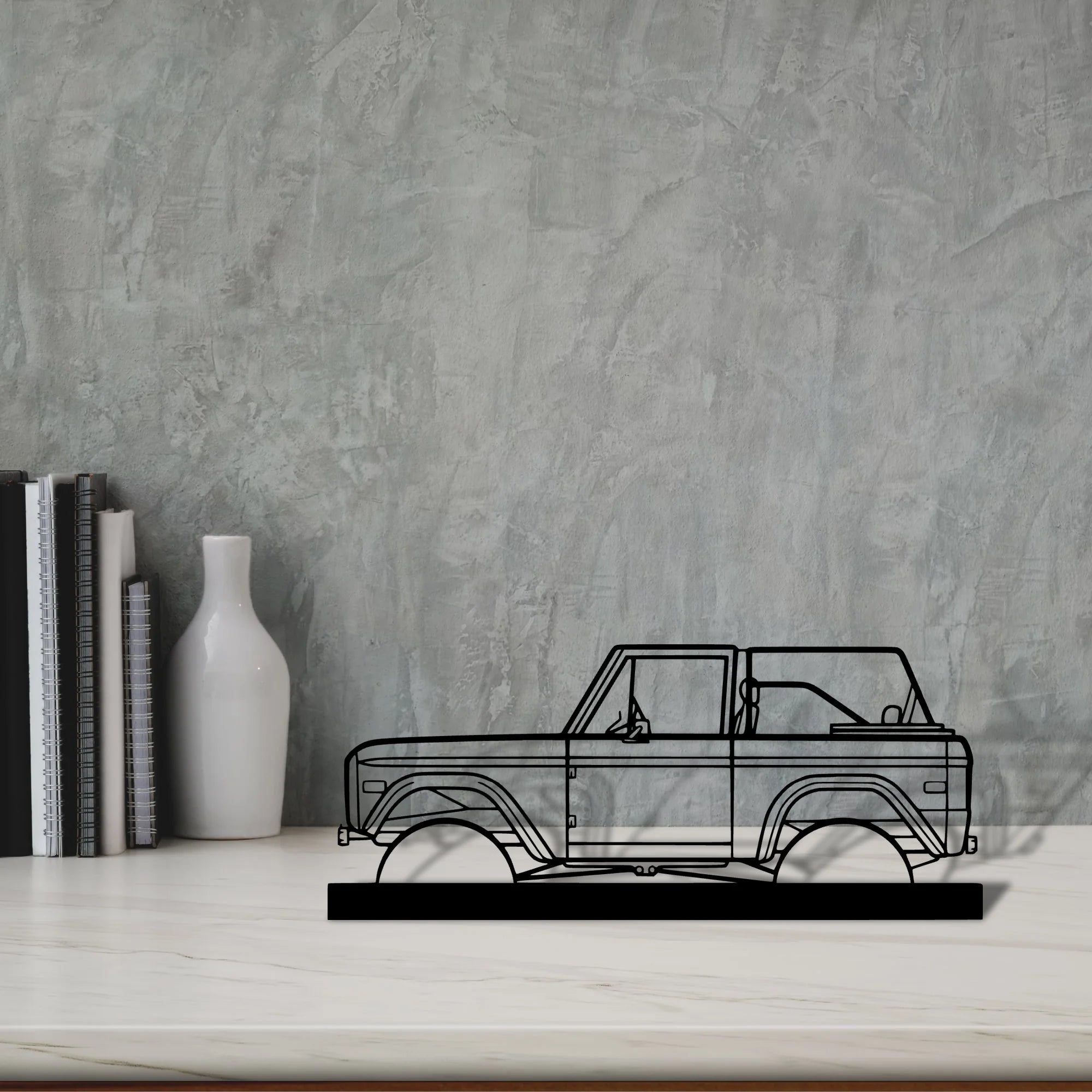 bronco-1971 Silhouette Metal Art Stand - Aero Silhouette