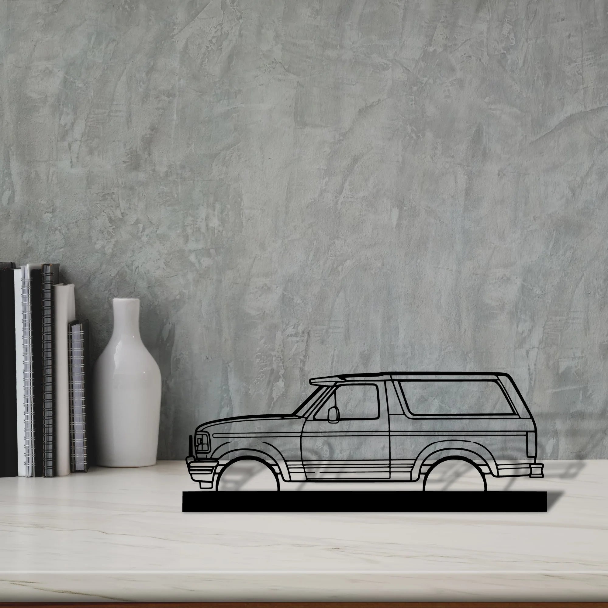 bronco-xlt-1995 Silhouette Metal Art Stand - Aero Silhouette