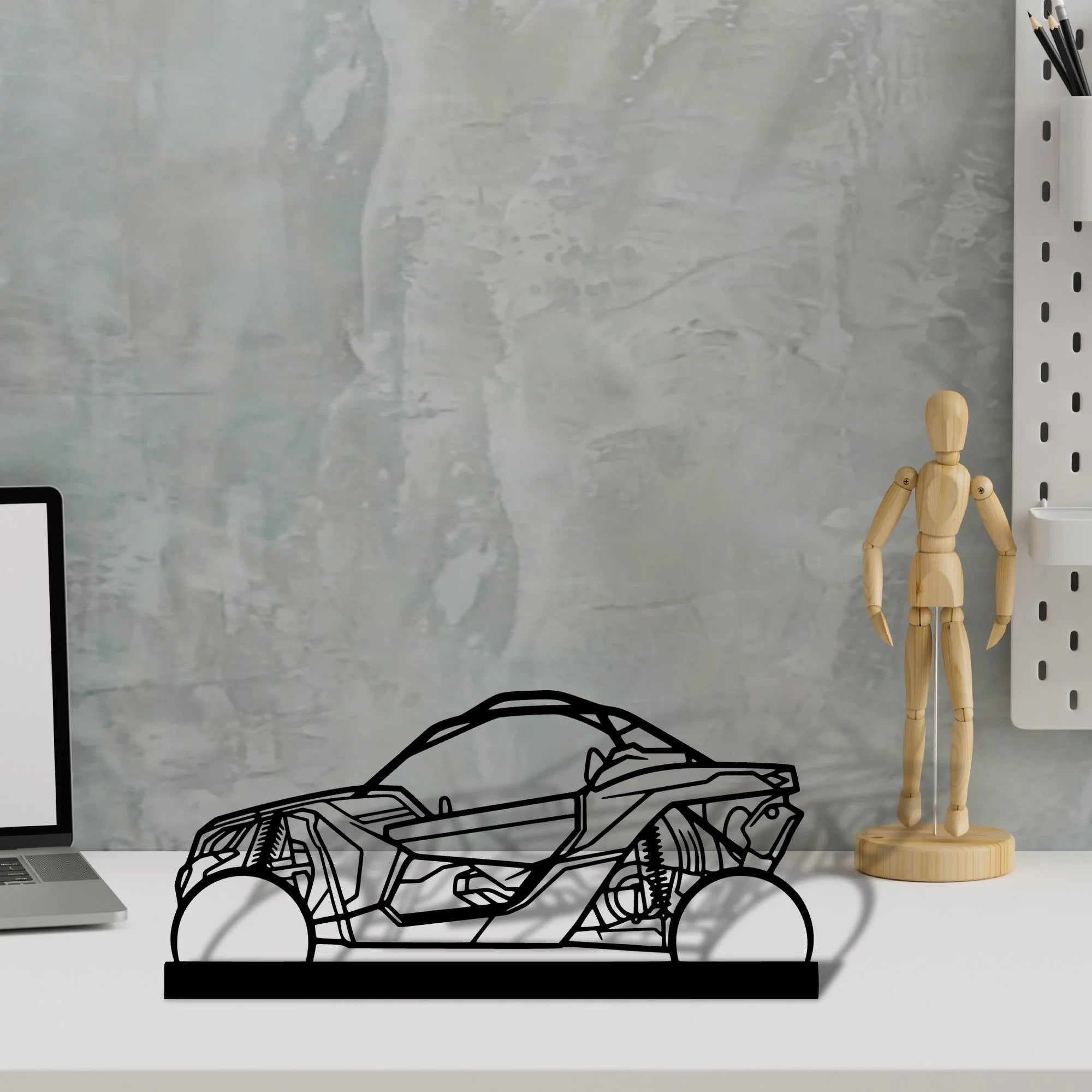 buggy-x3 Silhouette Metal Art Stand - Aero Silhouette