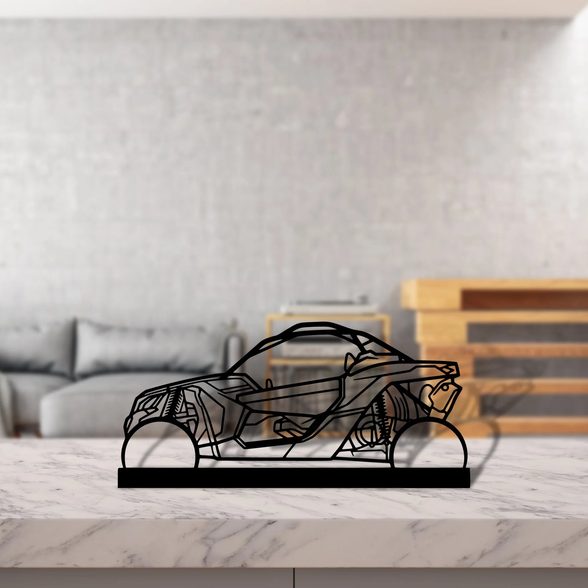 buggy-x3 Silhouette Metal Art Stand - Aero Silhouette