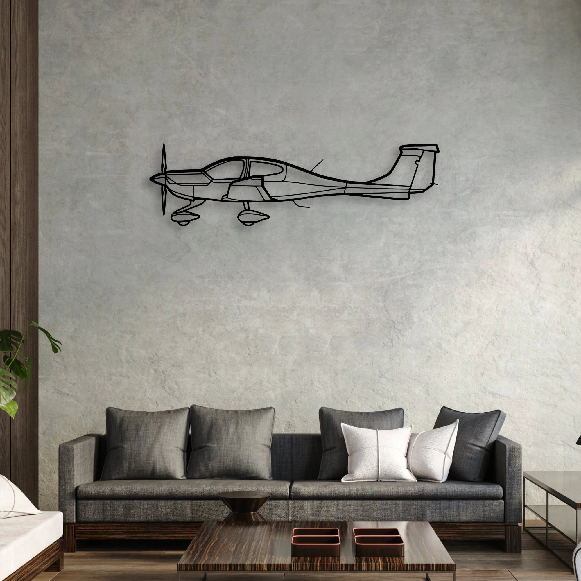 C-165 Classic Aircraft Silhouette Metal Wall Art - Aviation Hangar Decor