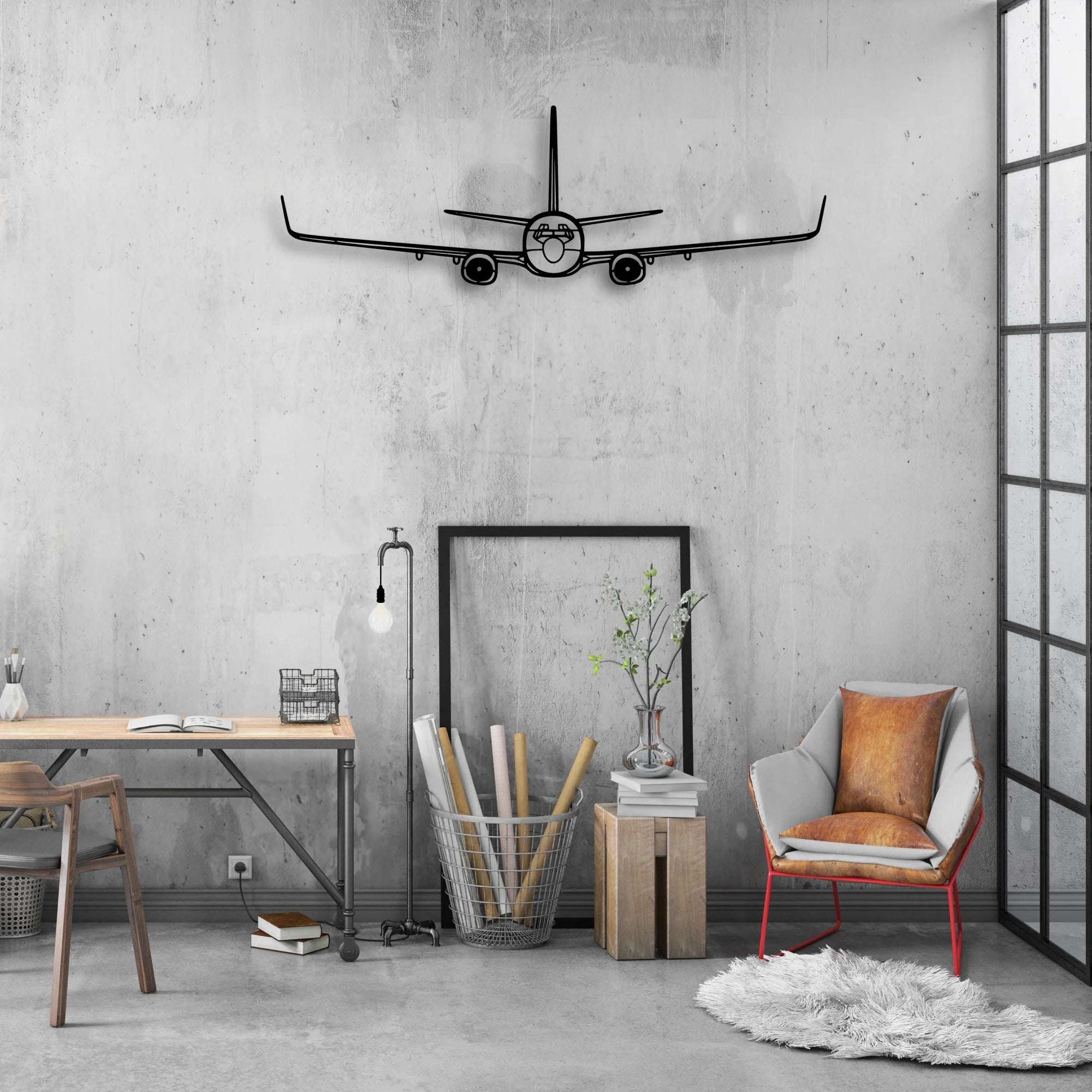 C-40A Clipper Classic Aircraft Silhouette Metal Wall Art - Aviation Hangar Decor