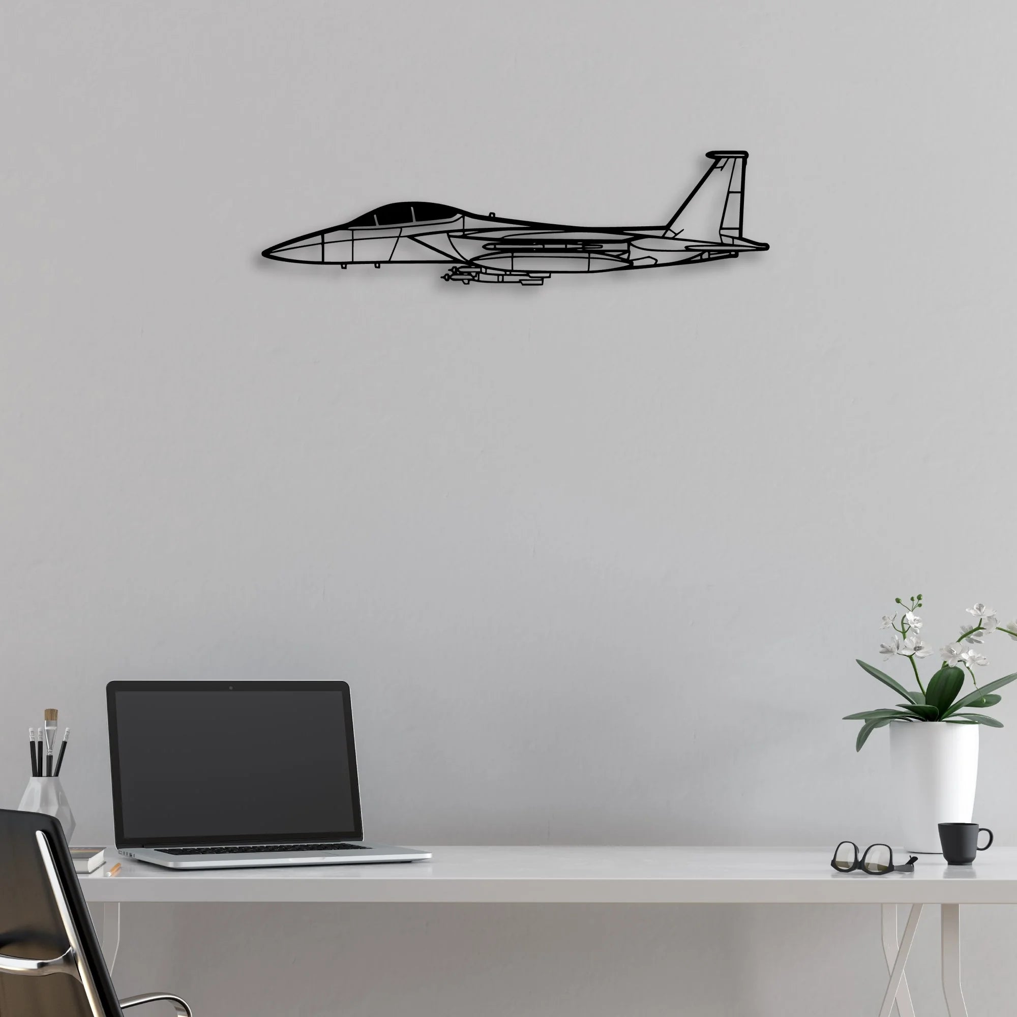 C182 Classic Aircraft Silhouette Metal Wall Art - Aviation Hangar Decor
