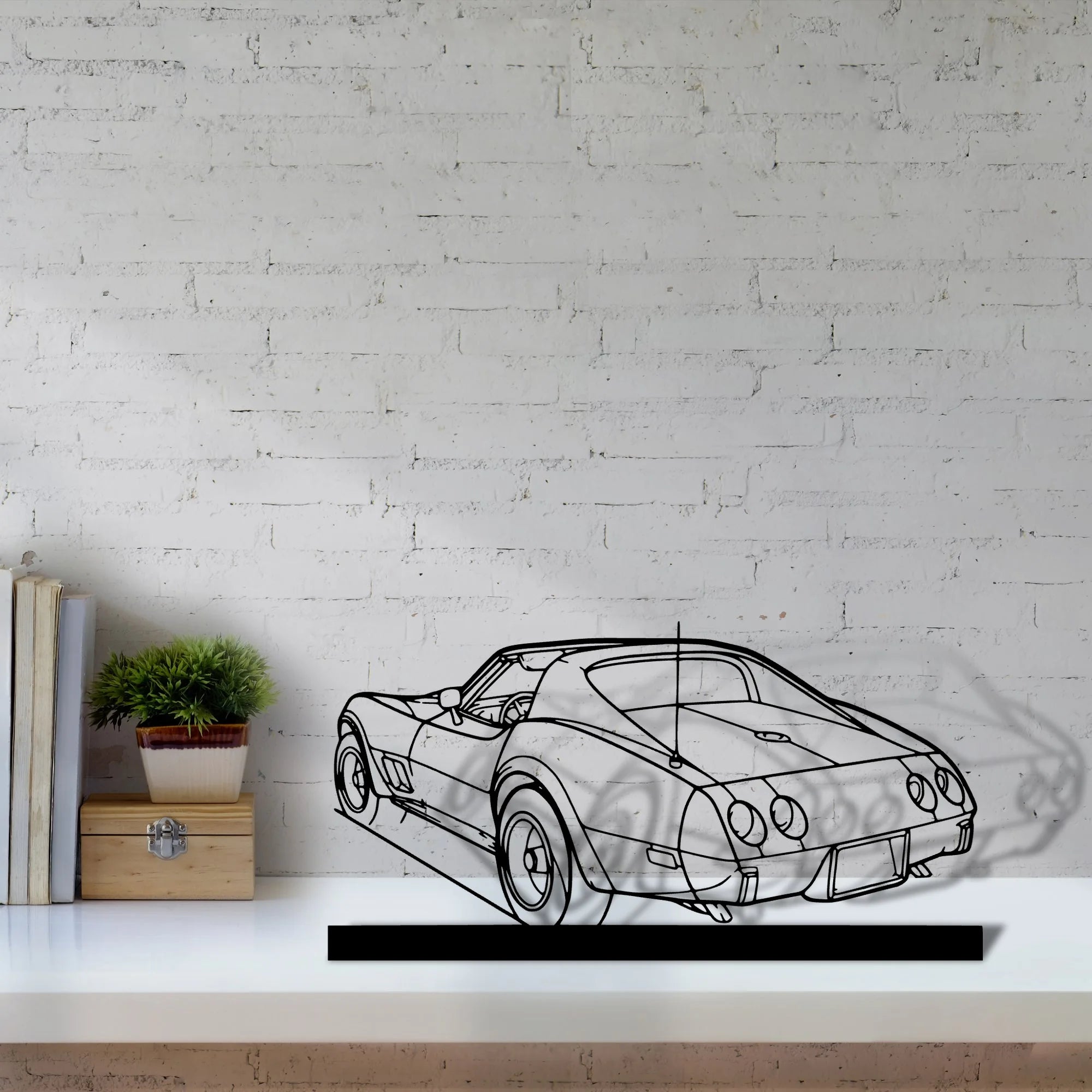 c3-1976 Silhouette Metal Art Stand - Aero Silhouette
