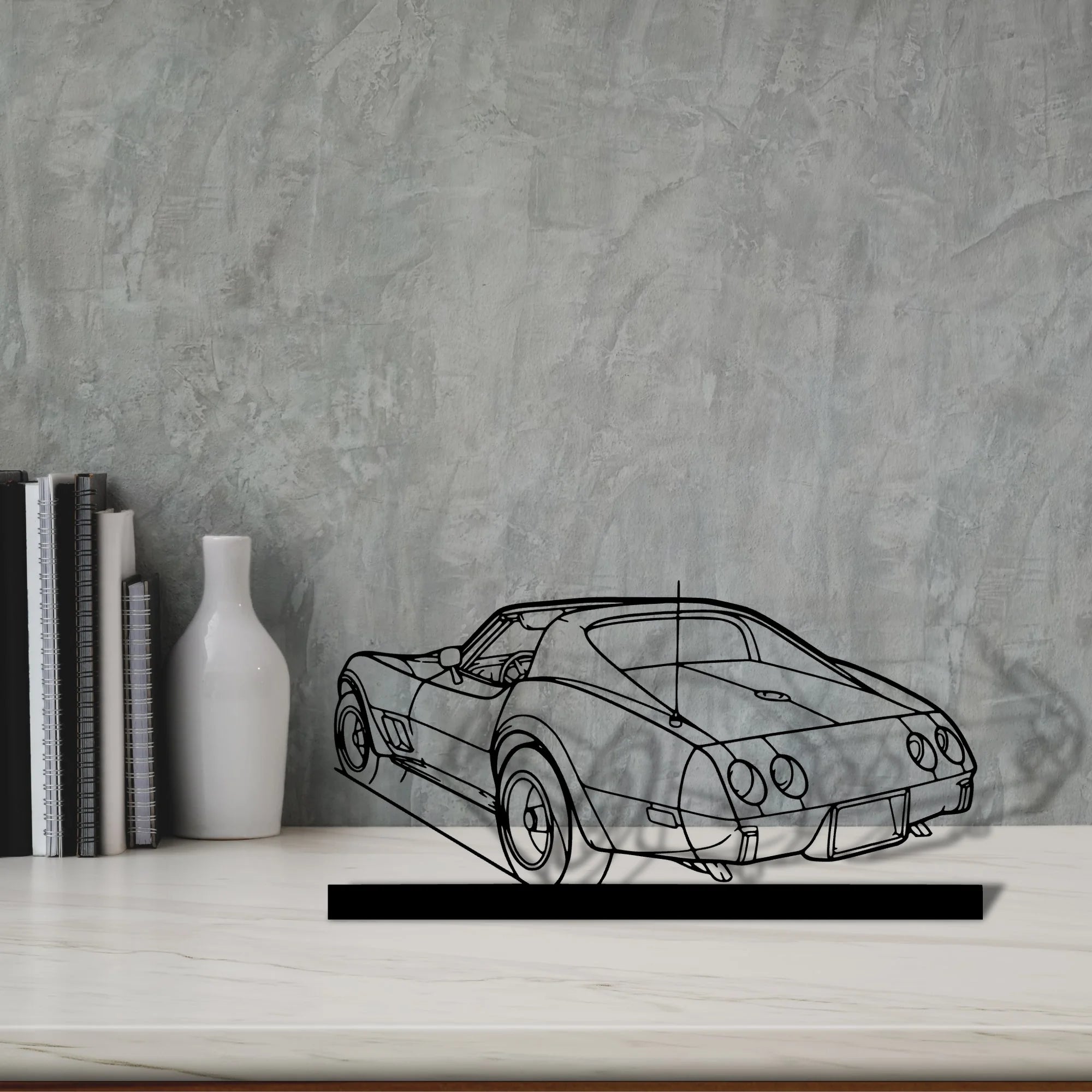 c3-1976 Silhouette Metal Art Stand - Aero Silhouette