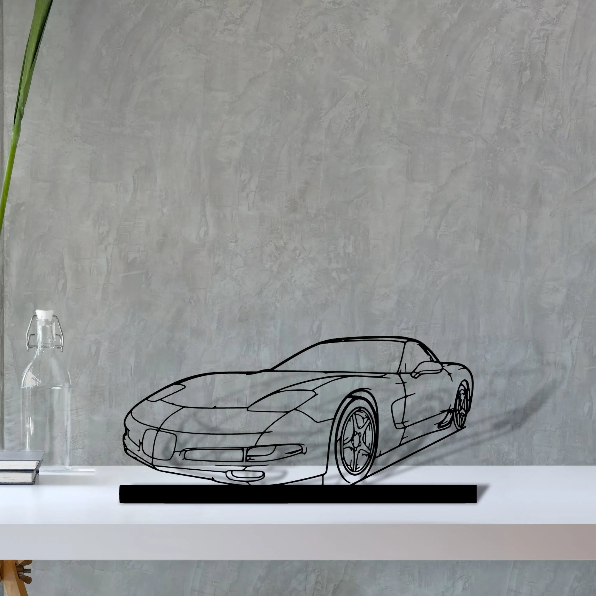 c5-2002 Silhouette Metal Art Stand - Aero Silhouette