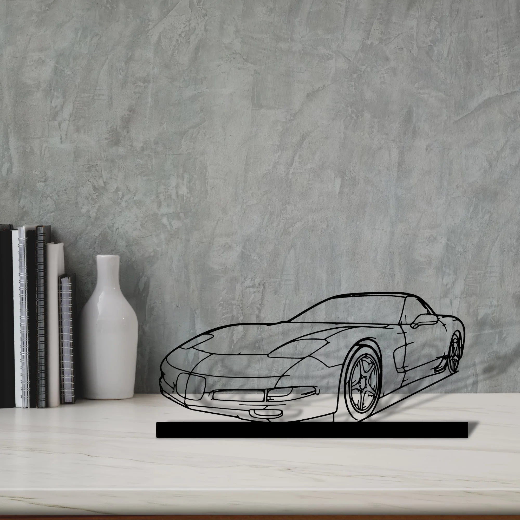 c5-2002 Silhouette Metal Art Stand - Aero Silhouette