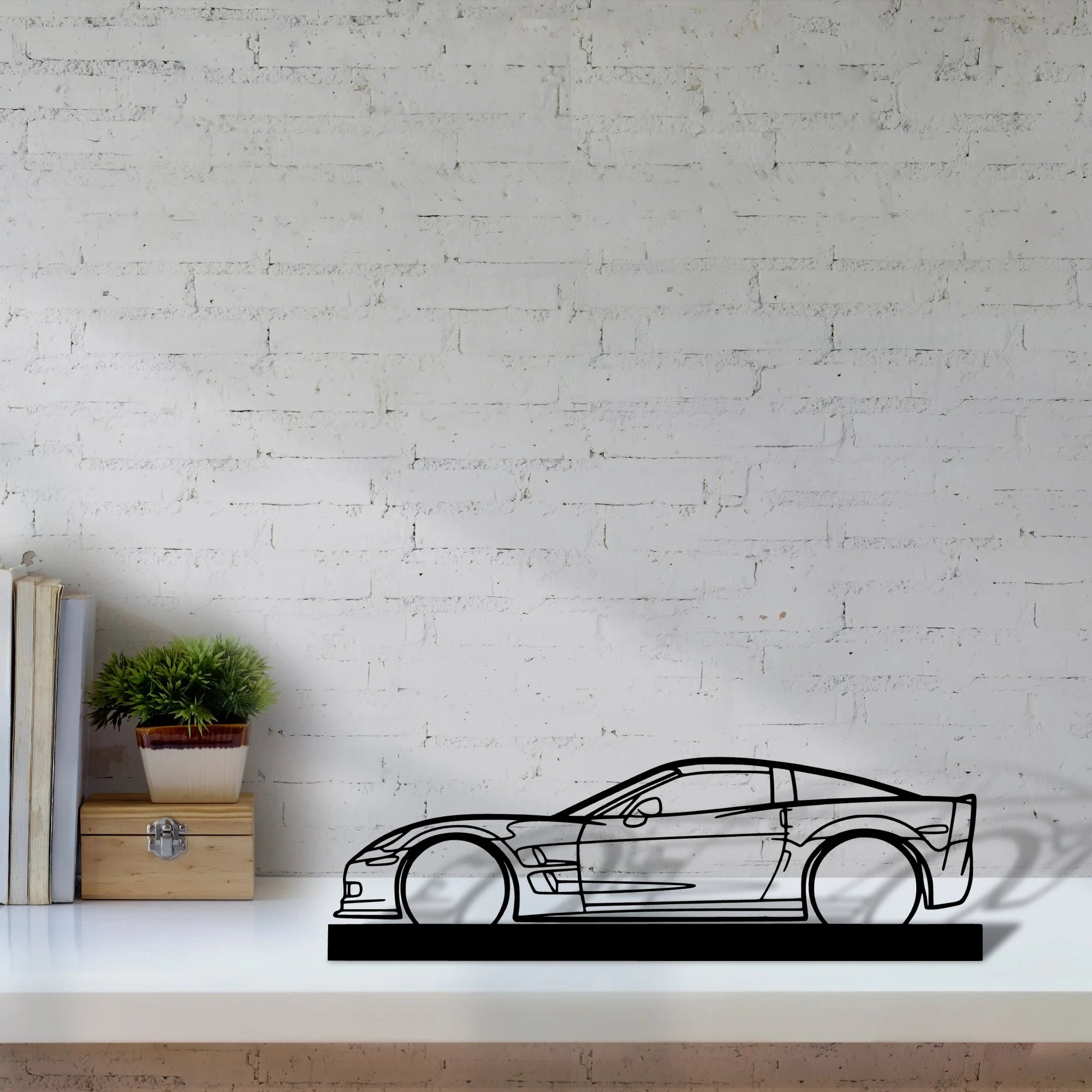 c6-zr1 Silhouette Metal Art Stand - Aero Silhouette