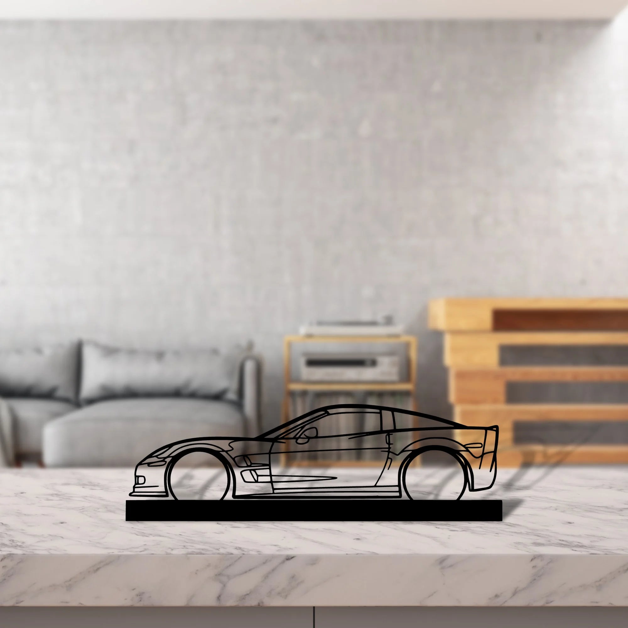 c6-zr1 Silhouette Metal Art Stand - Aero Silhouette