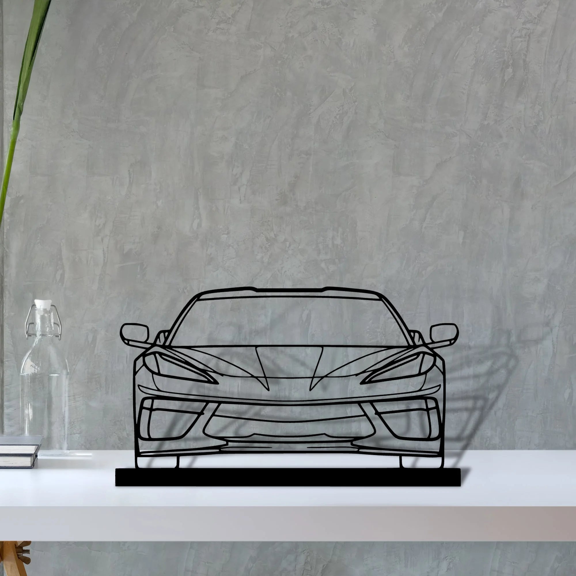 c8-2 Silhouette Metal Art Stand - Aero Silhouette