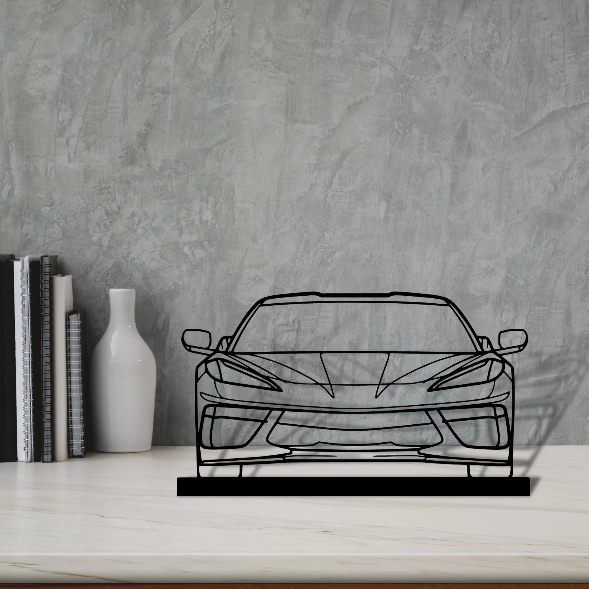 c8-2 Silhouette Metal Art Stand - Aero Silhouette