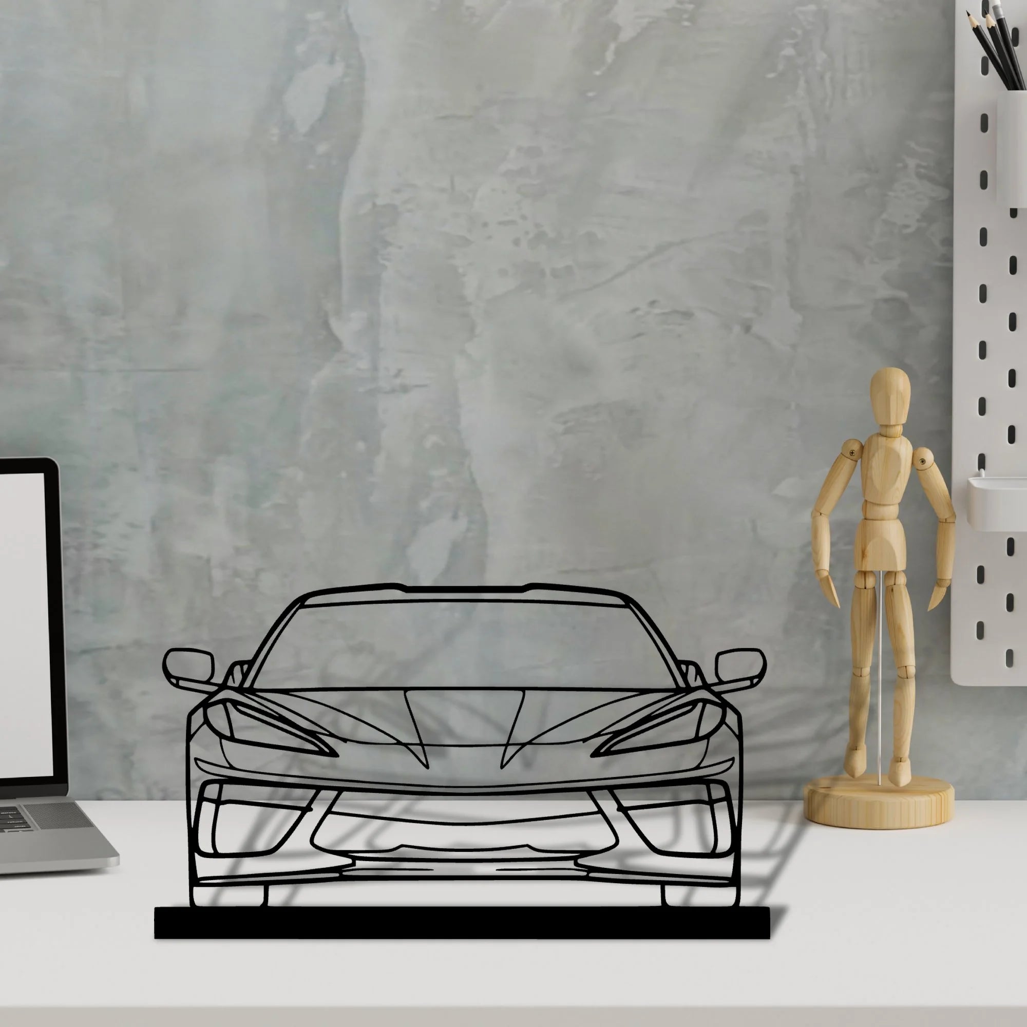 c8-2 Silhouette Metal Art Stand - Aero Silhouette