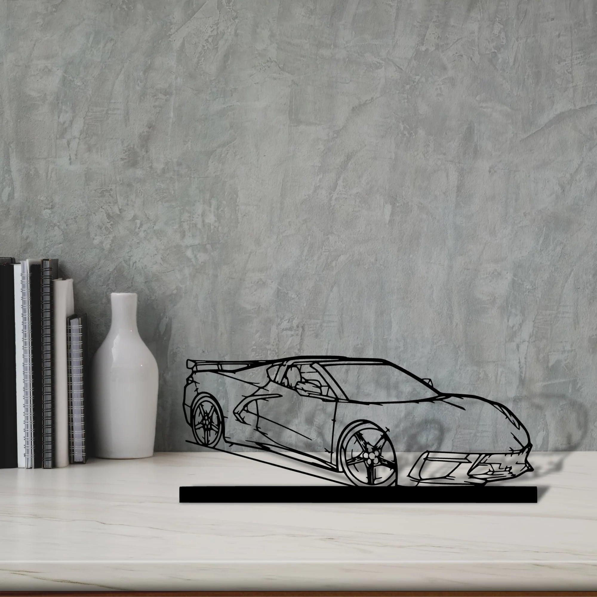c8-htc-2 Silhouette Metal Art Stand - Aero Silhouette