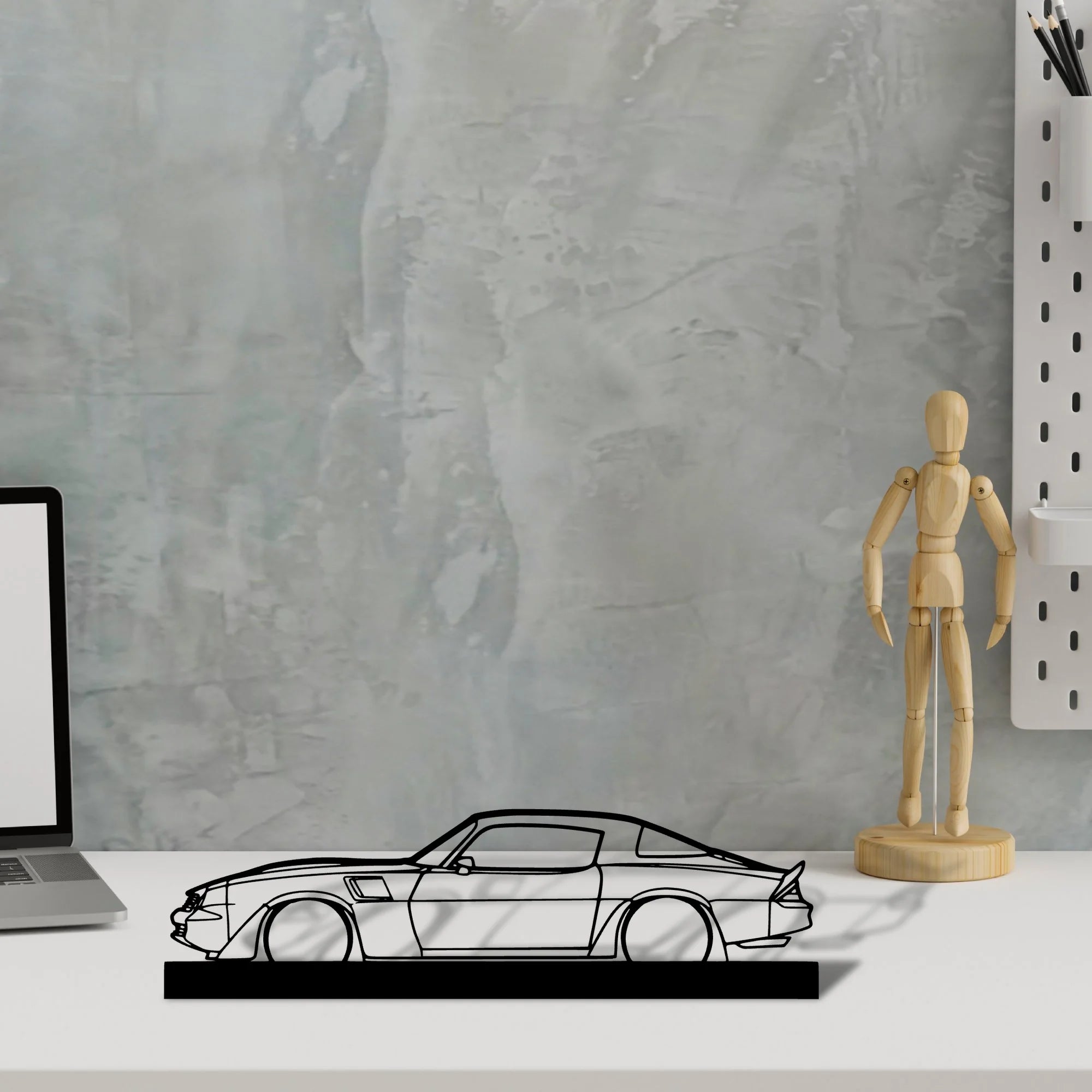 camaro-z28-1980 Silhouette Metal Art Stand - Aero Silhouette