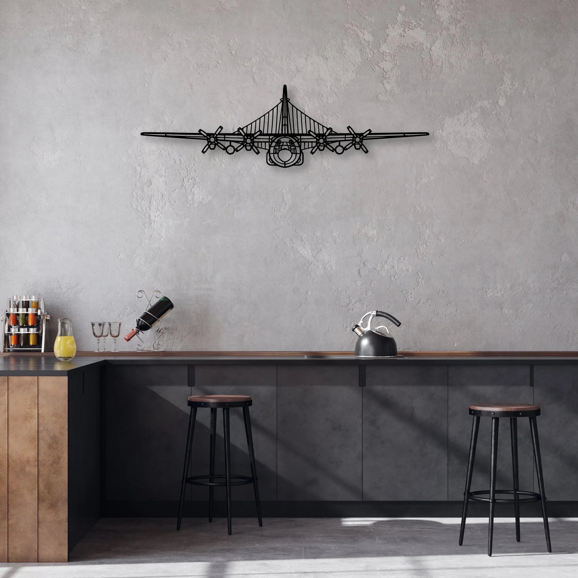 Citabria 3 Classic Aircraft Silhouette Metal Wall Art - Aviation Hangar Decor