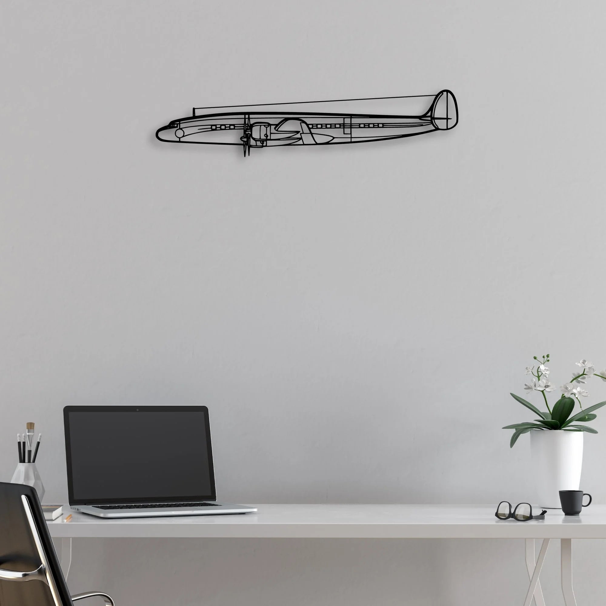 Constellation Classic Aircraft Silhouette Metal Wall Art - Aviation Hangar Decor