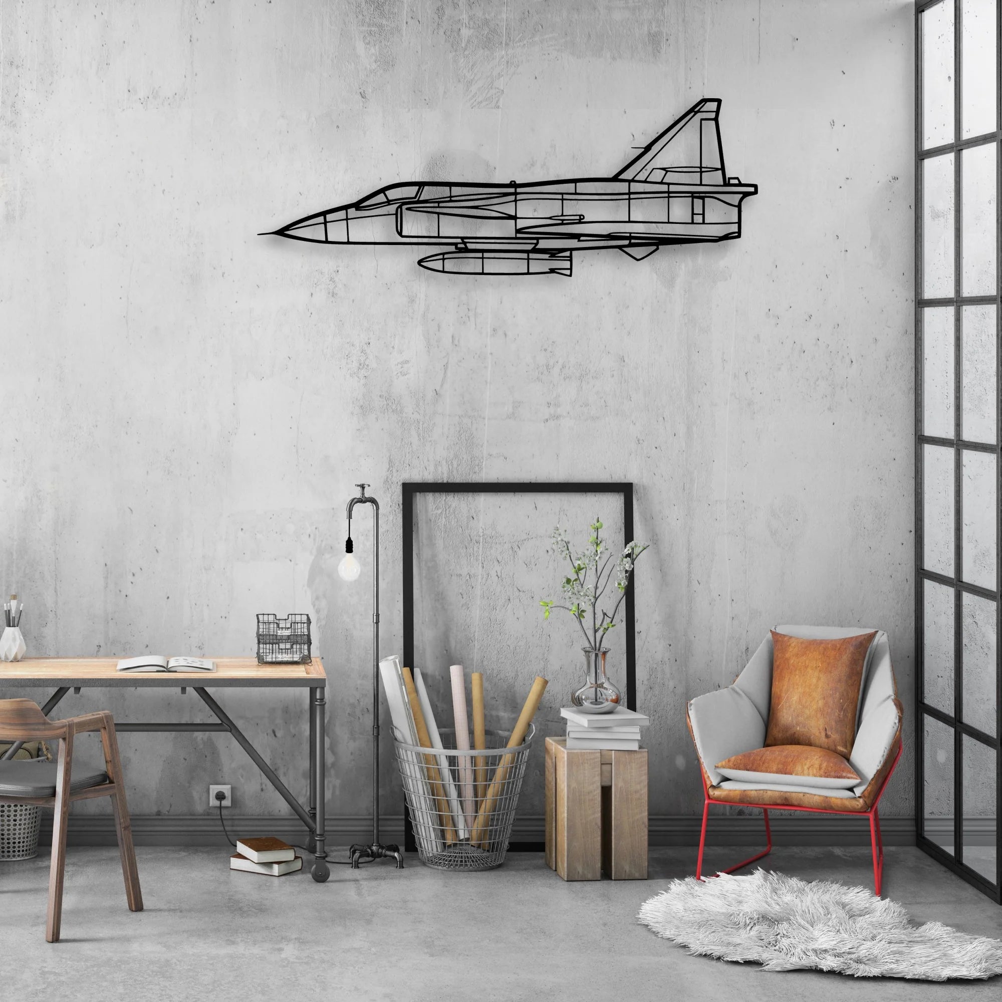 DHC-2 MK I Classic Aircraft Silhouette Metal Wall Art - Aviation Hangar Decor