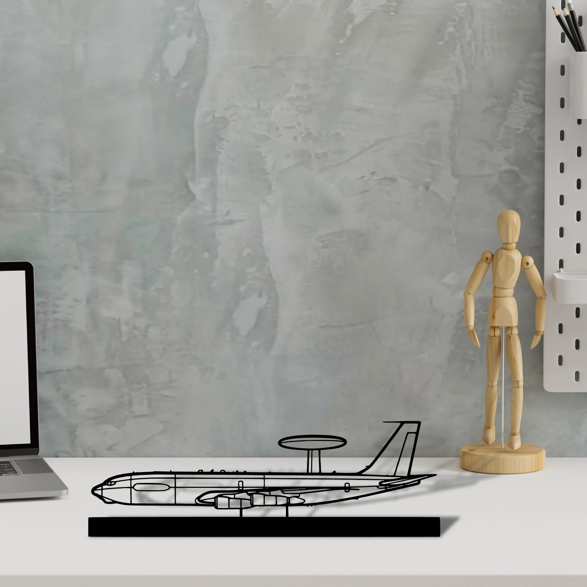 e-3c-sentry-3 Silhouette Metal Art Stand - Aero Silhouette