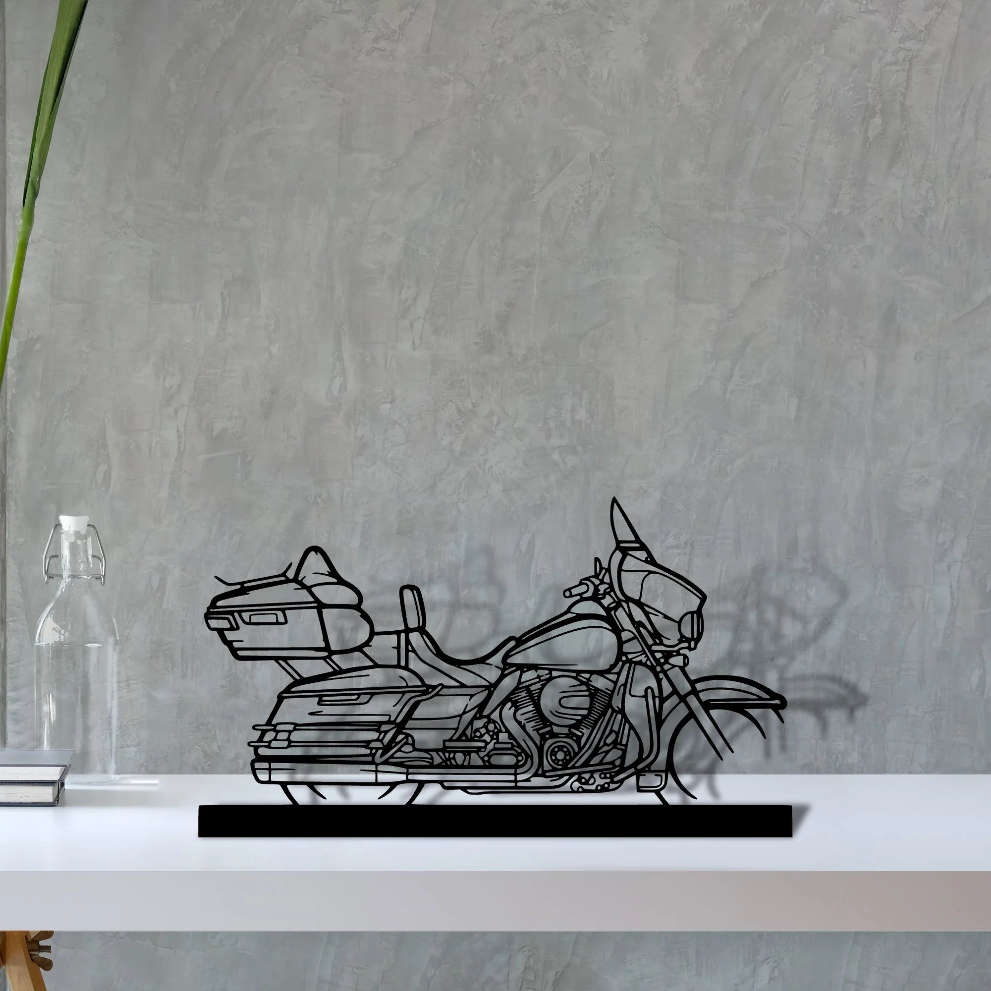 electra-glide-2 Silhouette Metal Art Stand - Aero Silhouette