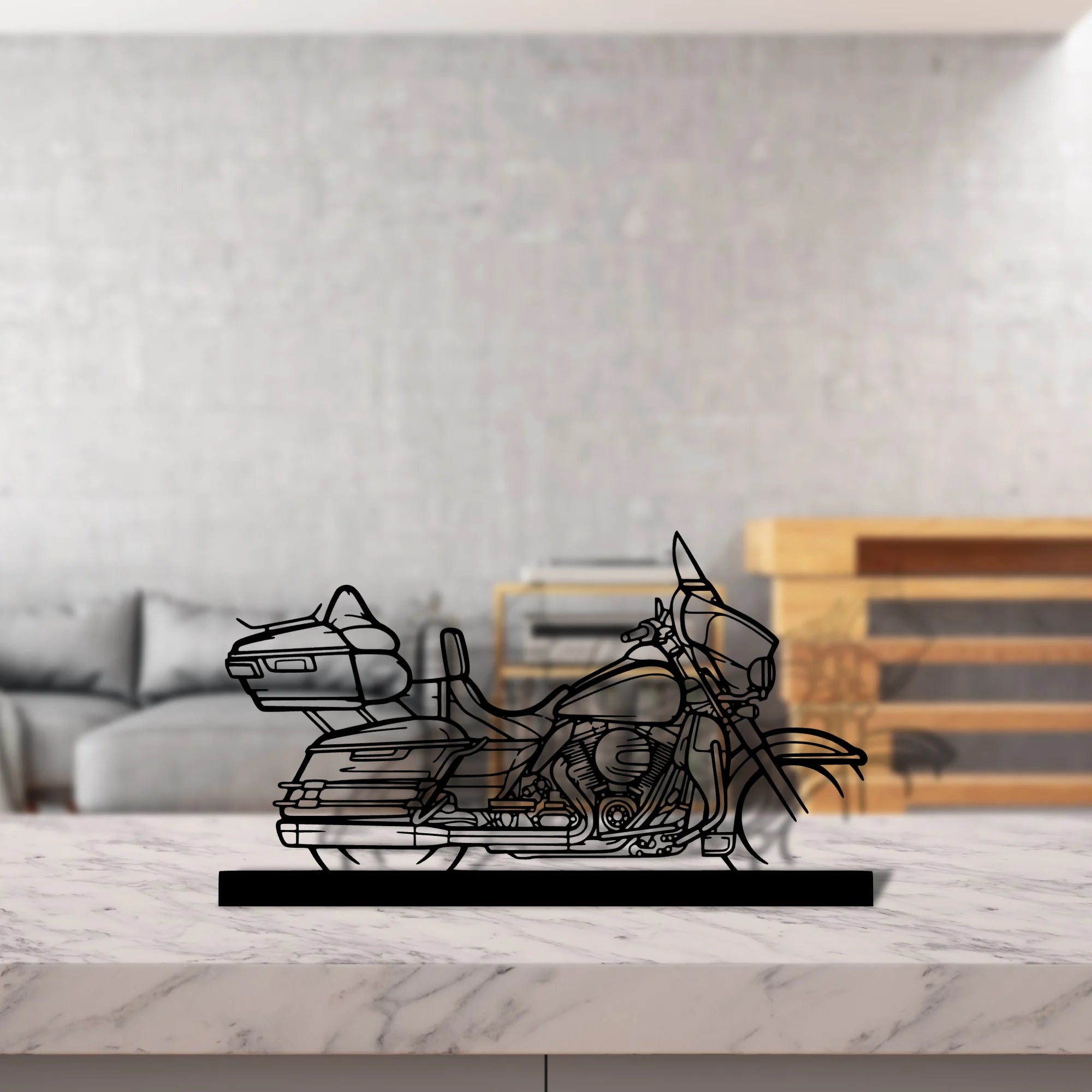 electra-glide Silhouette Metal Art Stand - Aero Silhouette