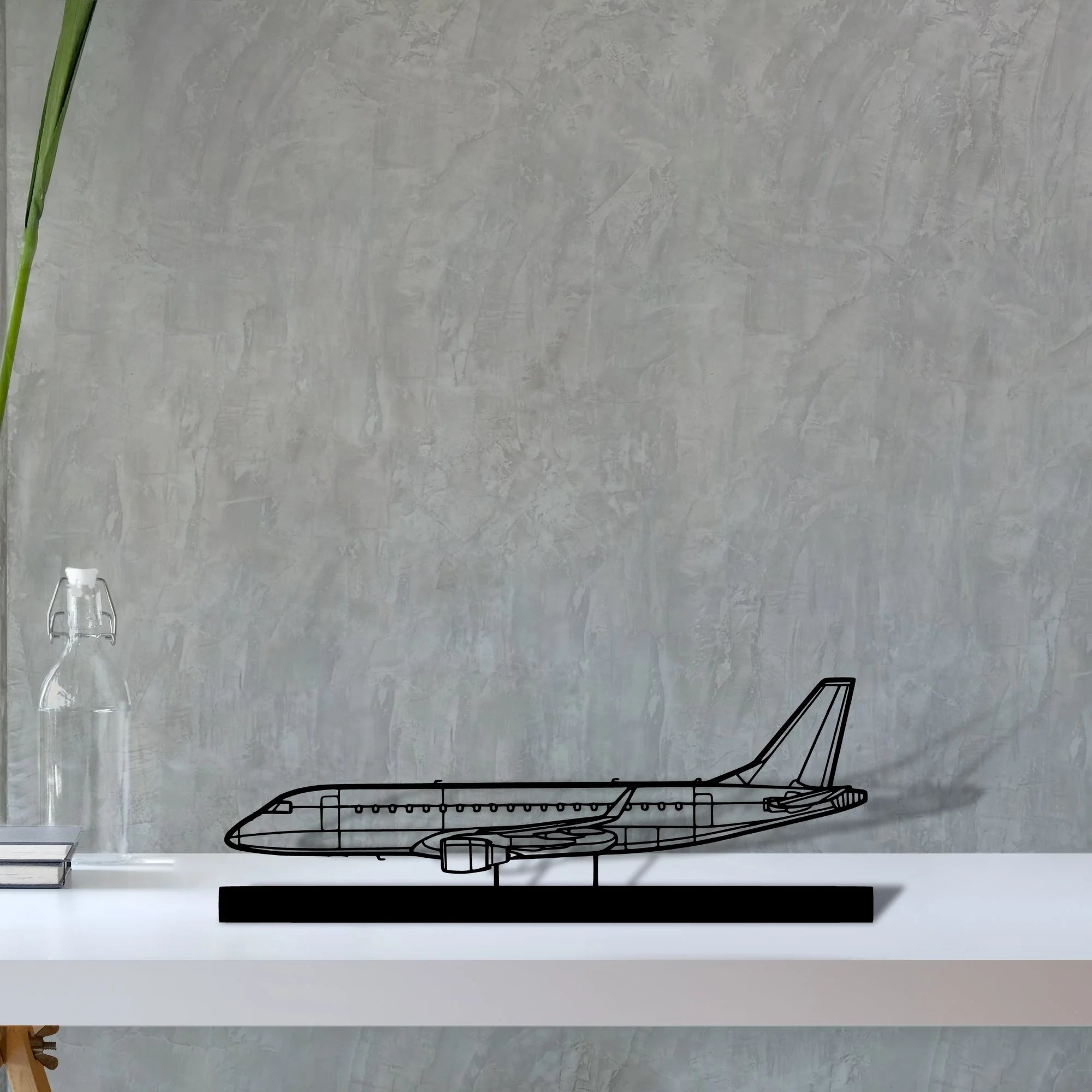emj-175-2 Silhouette Metal Art Stand - Aero Silhouette