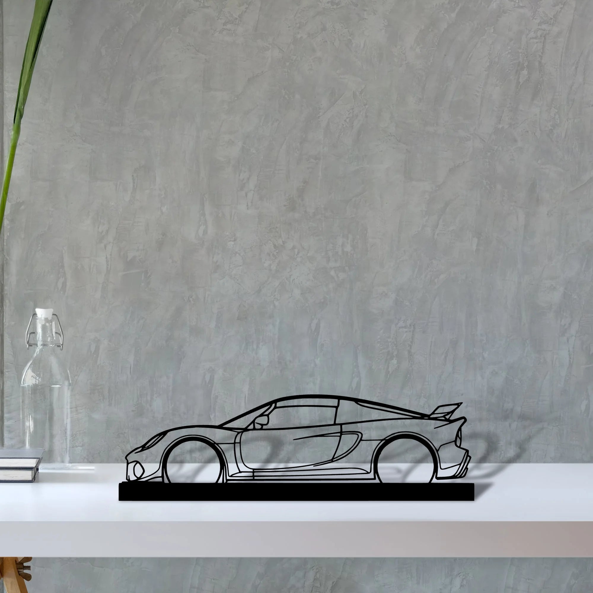 exige-390 Silhouette Metal Art Stand - Aero Silhouette